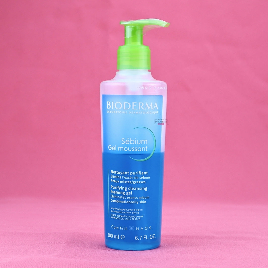 Bioderma Sebium Gel Moussant Face Wash 200ml TAPA DAÑADA/ FALTANTE