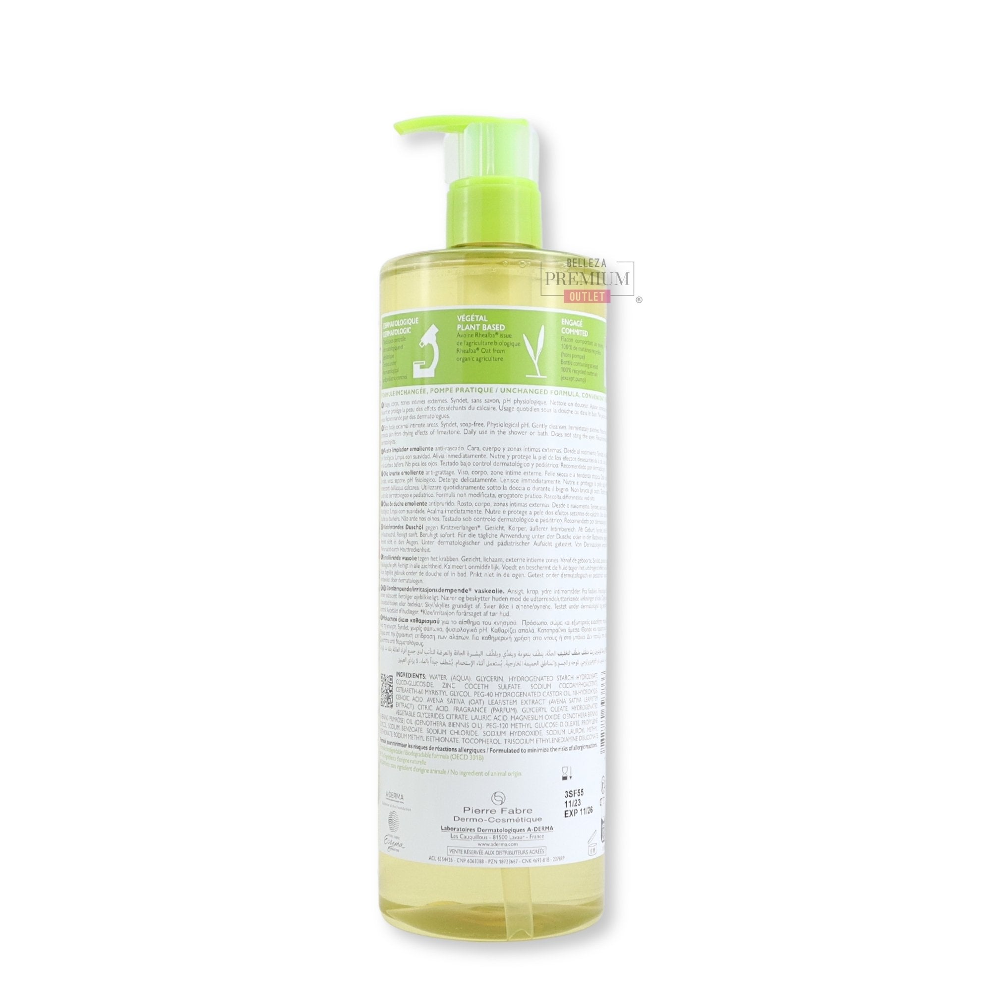 Aderma EXOMEGA Control Reinigingsolie 750ml: El perfecto limpiador sin jabón para pieles atópicas