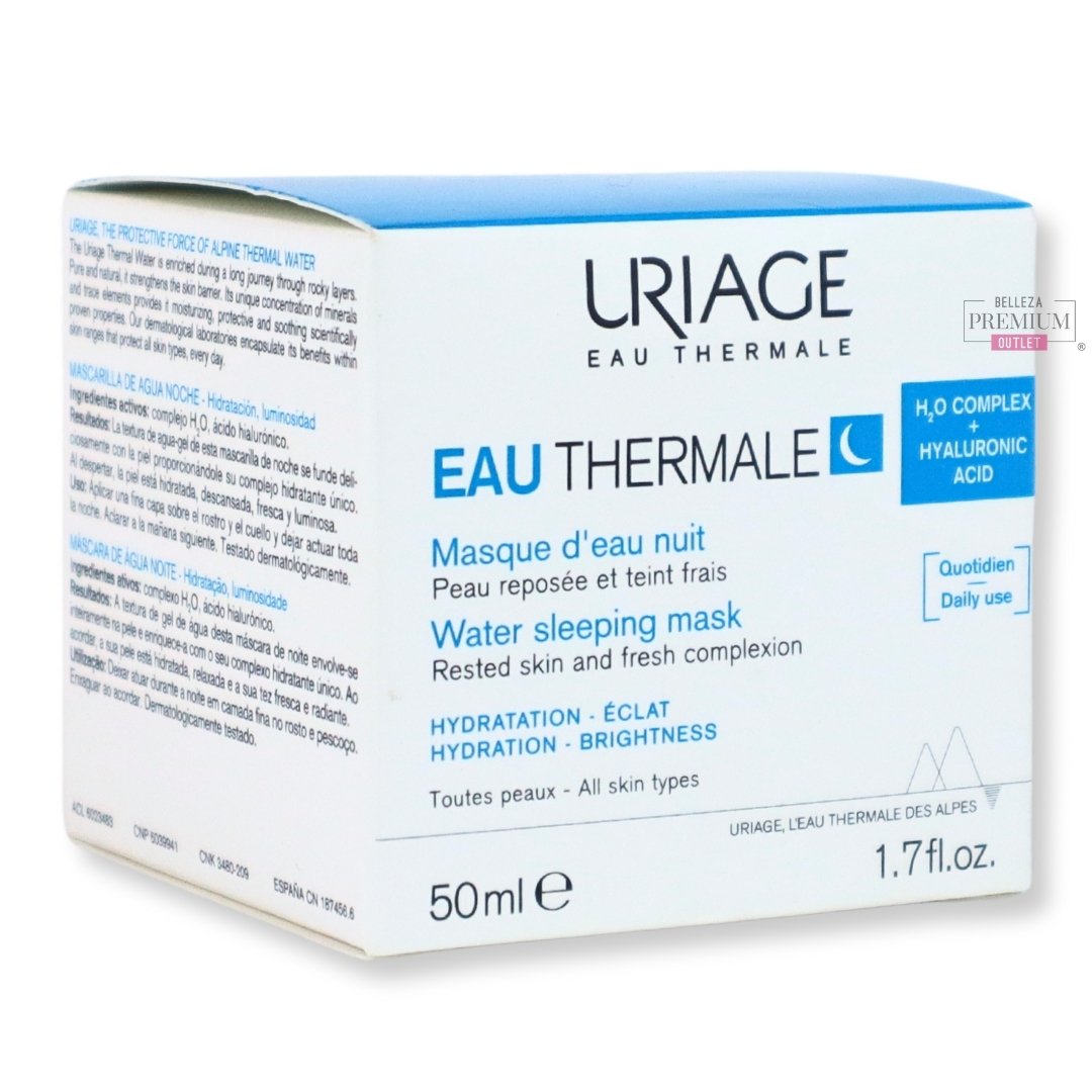 Uriage Eau Thermal Sleep Mask 50ml: Brillante hidratación nocturna para una piel radiante al despertar