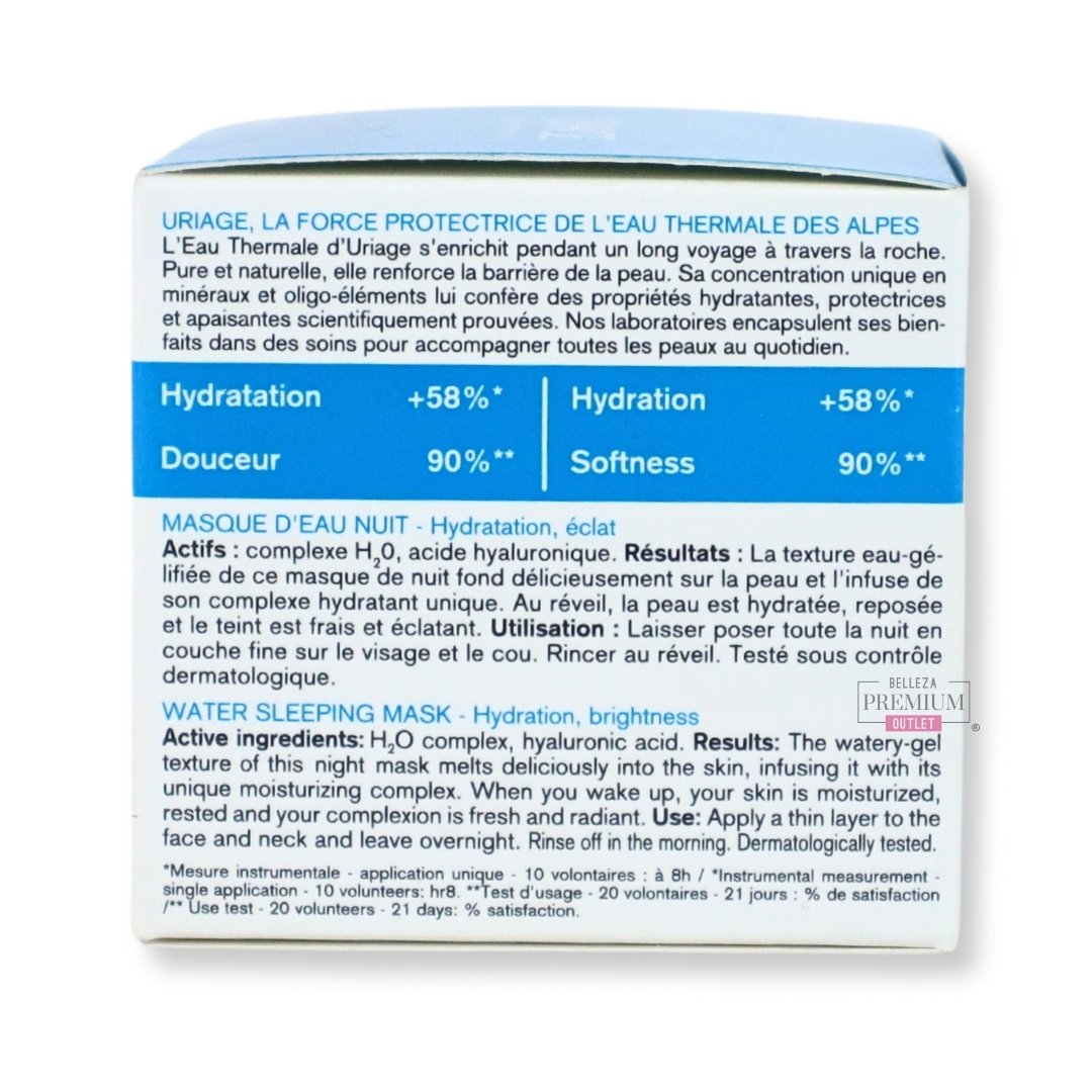 Uriage Eau Thermal Sleep Mask 50ml: Brillante hidratación nocturna para una piel radiante al despertar