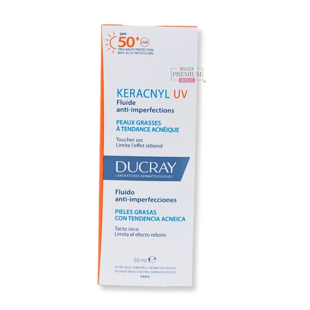 Ducray KERACNYL Fluide UV 50+ Anti-imperfecciones 50ml: Victorioso combate contra las imperfecciones y el daño solar