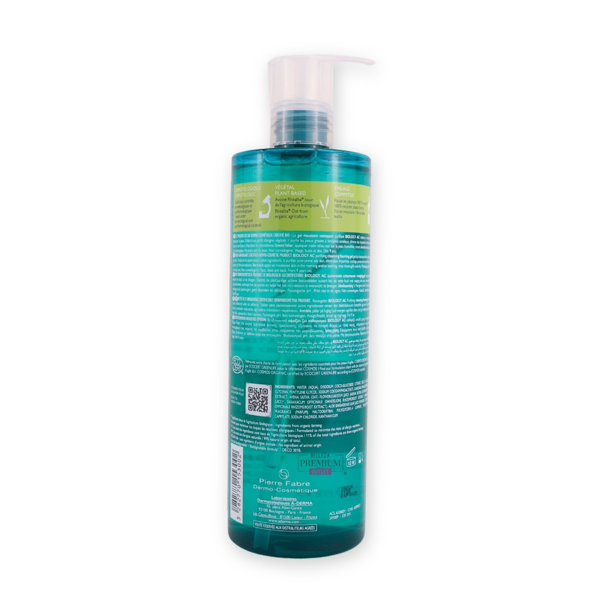 A-Derma Biology AC Cleansing Foaming Gel Purifying 400ml