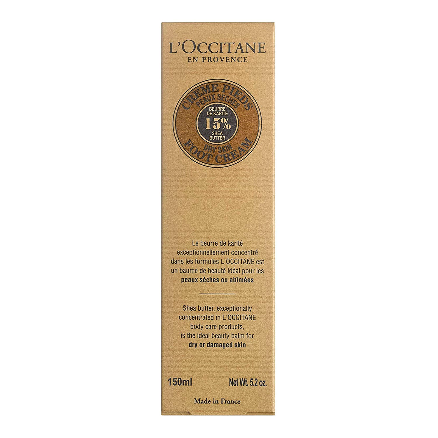 L'Occitane Shea Butter Fusscreme 150 ml – Hidratación y Confort para Pies Secos y Agrietados
