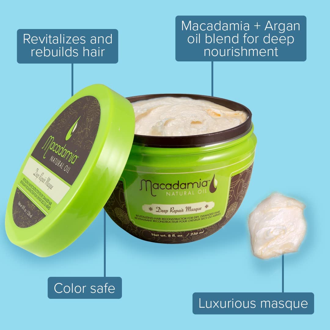 Macadamia Deep Repair Masque 236ml | Mascarilla Intensiva de Reparación Profunda para Cabello Dañado
