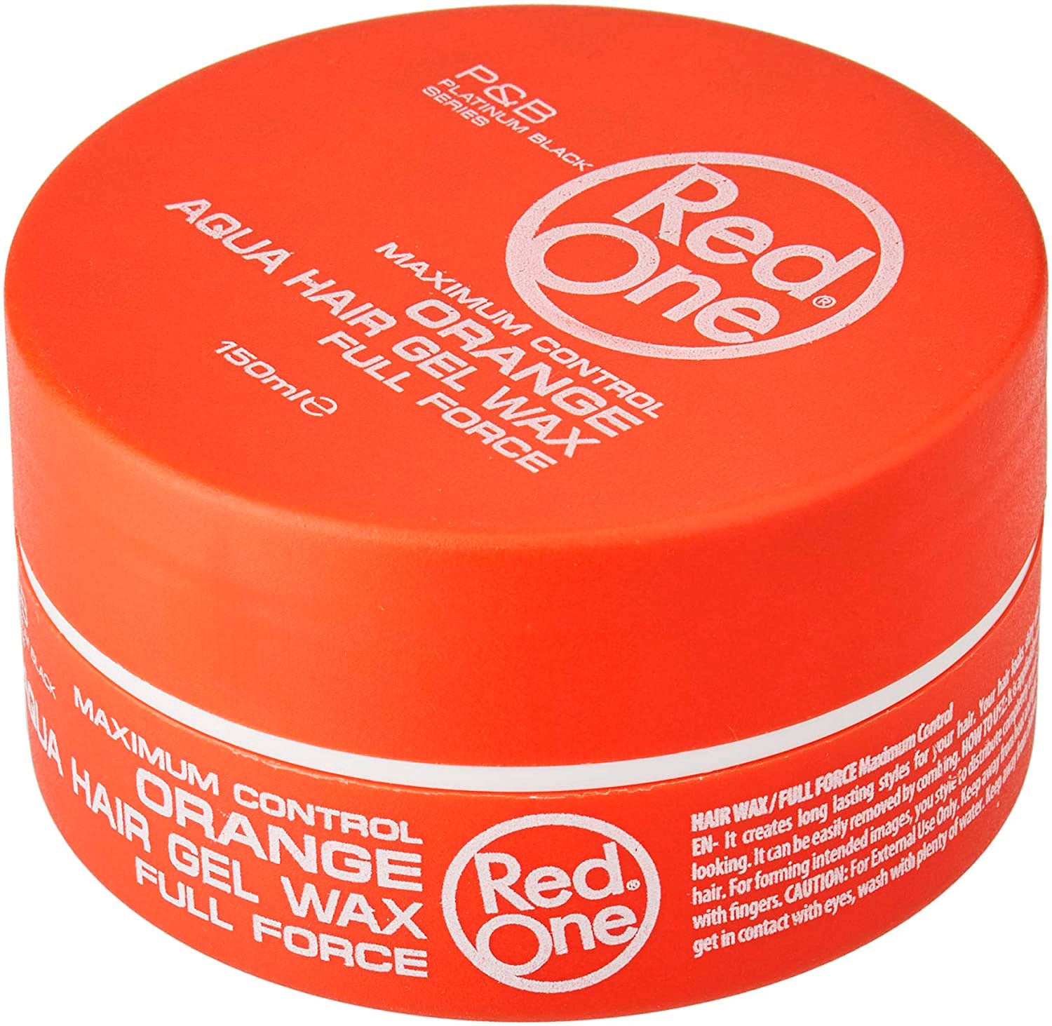 Red One Full Force Aqua Hair Gel Wax Orange 150ml