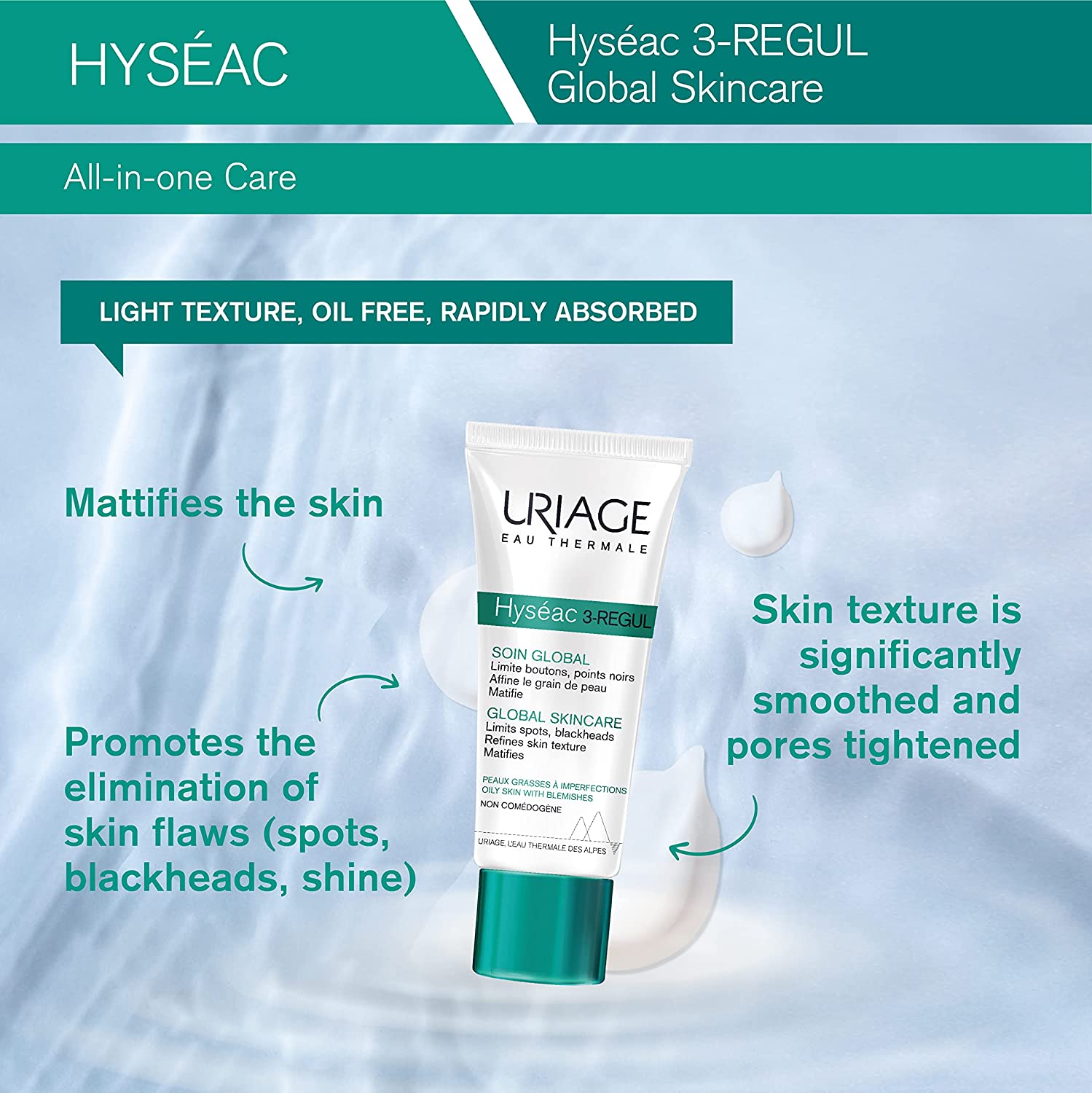 Uriage Hyseac 3-Regul Global Skincare 40ml – Tratamiento Integral para Piel con Imperfecciones