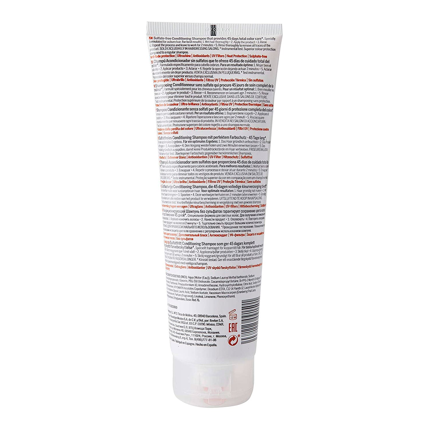 Revlon Shampoo Con Acondicionador 45 Days for Intense Coppers 275ml