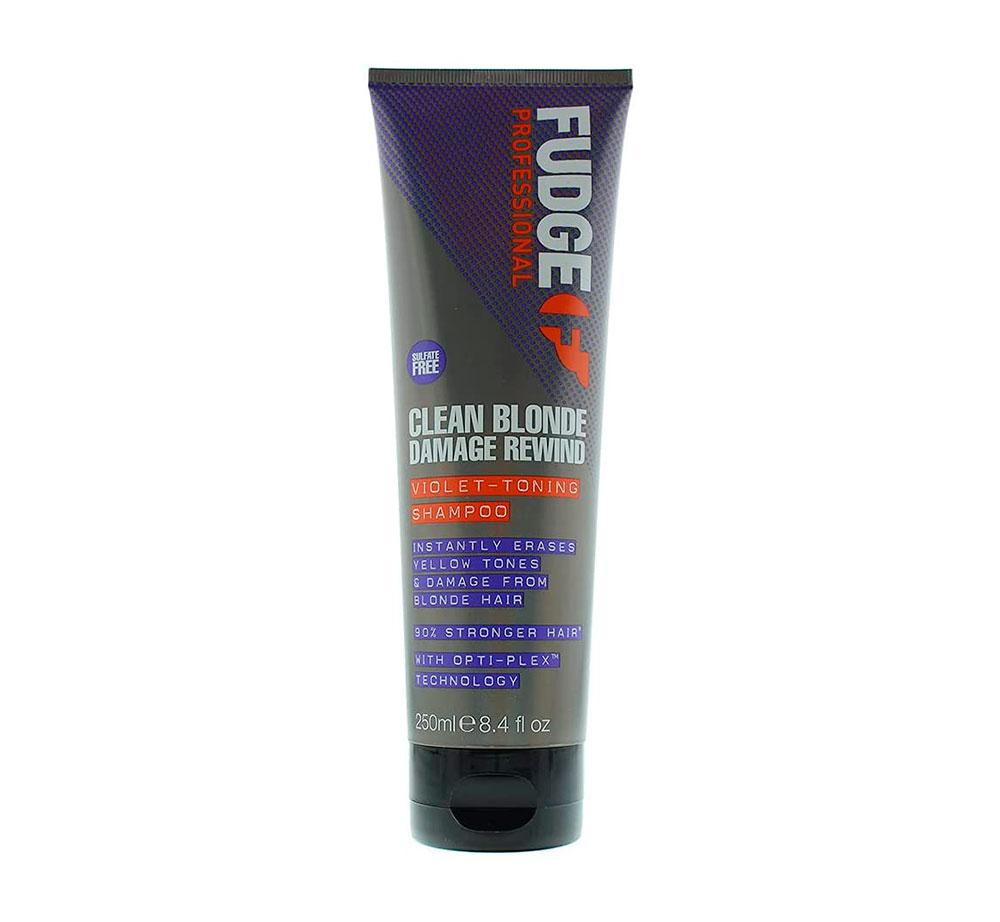 Fudge Clean Blonde Damage Rewind Shampoo 250ml – Limpieza y Matización para Cabello Rubio
