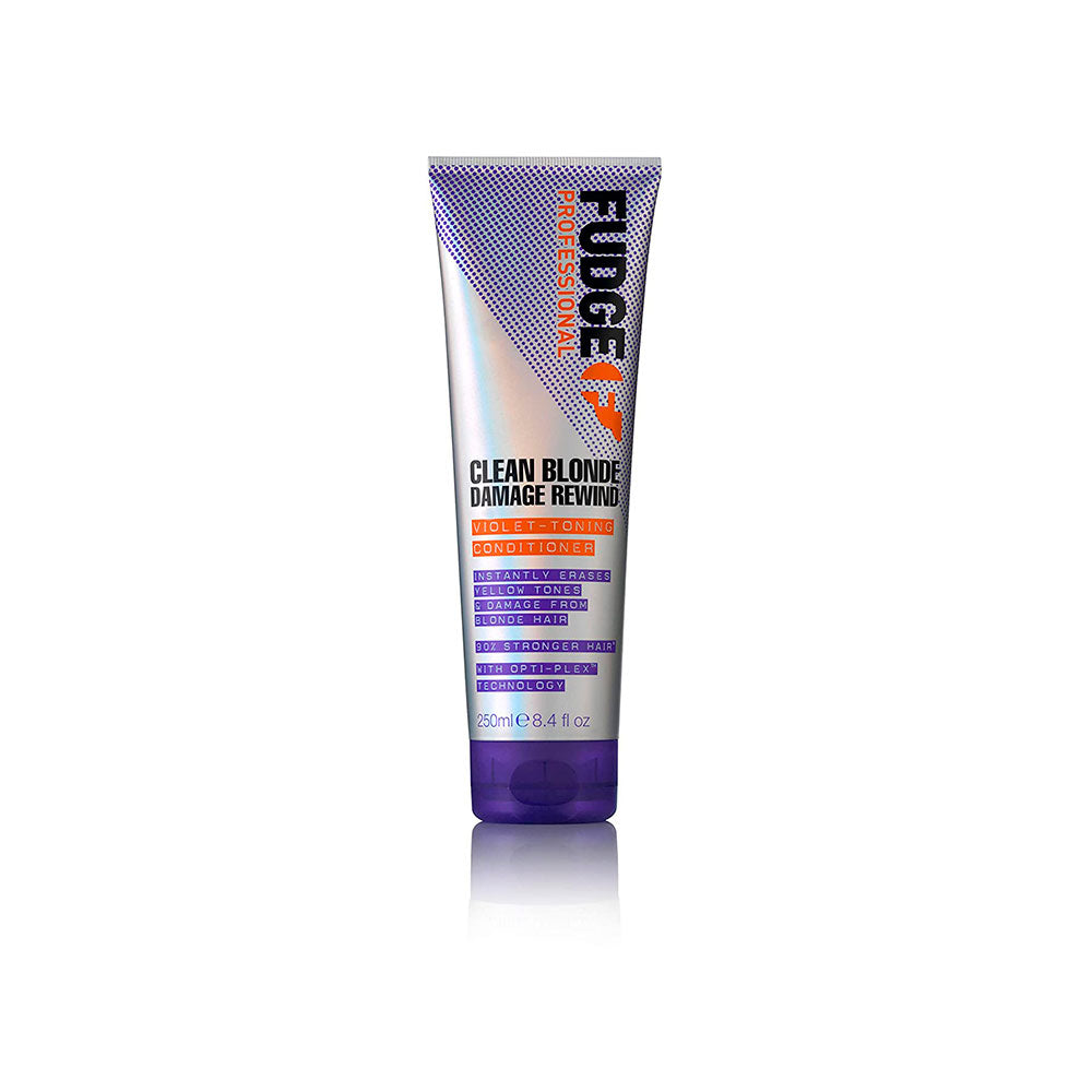 Fudge Clean Blonde Damage Rewind Violet-Toning Conditioner 250ml – Nutrición y Matización para Cabello Rubio