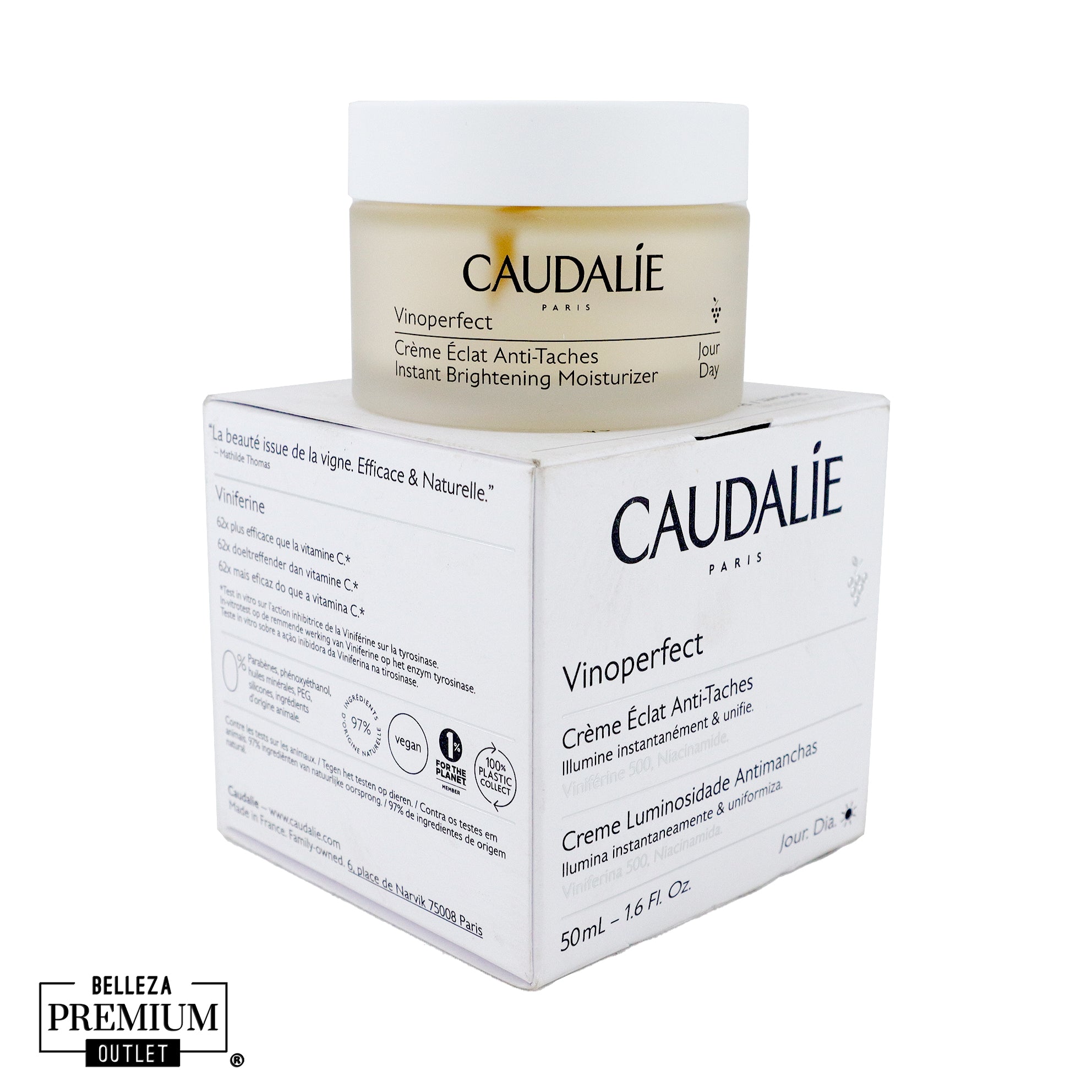 Caudalie Vinoperfect Crème de Jour Éclat Anti-Taches 50ml – Crema de Día Despigmentante y Iluminadora