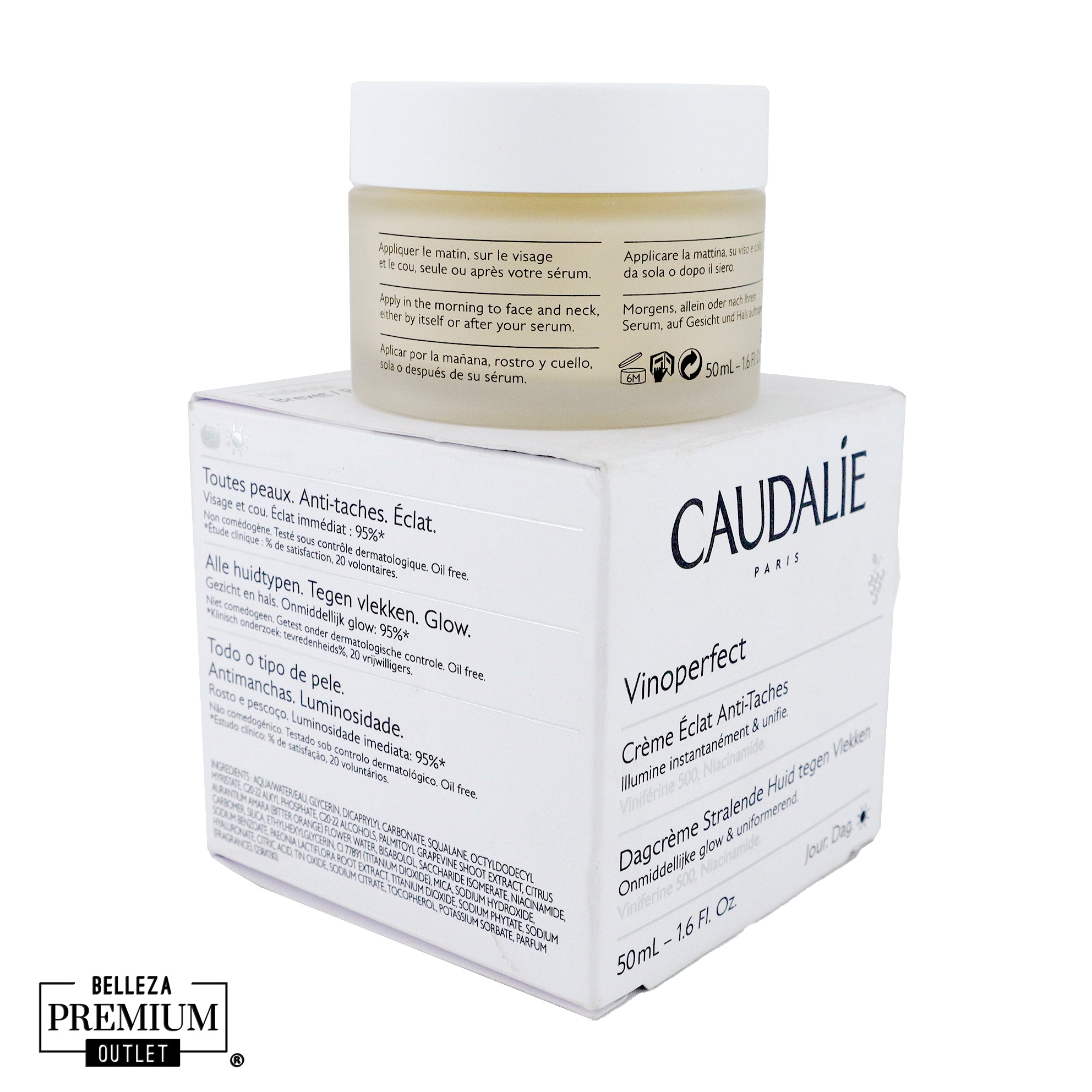 Caudalie Vinoperfect Crème de Jour Éclat Anti-Taches 50ml – Crema de Día Despigmentante y Iluminadora