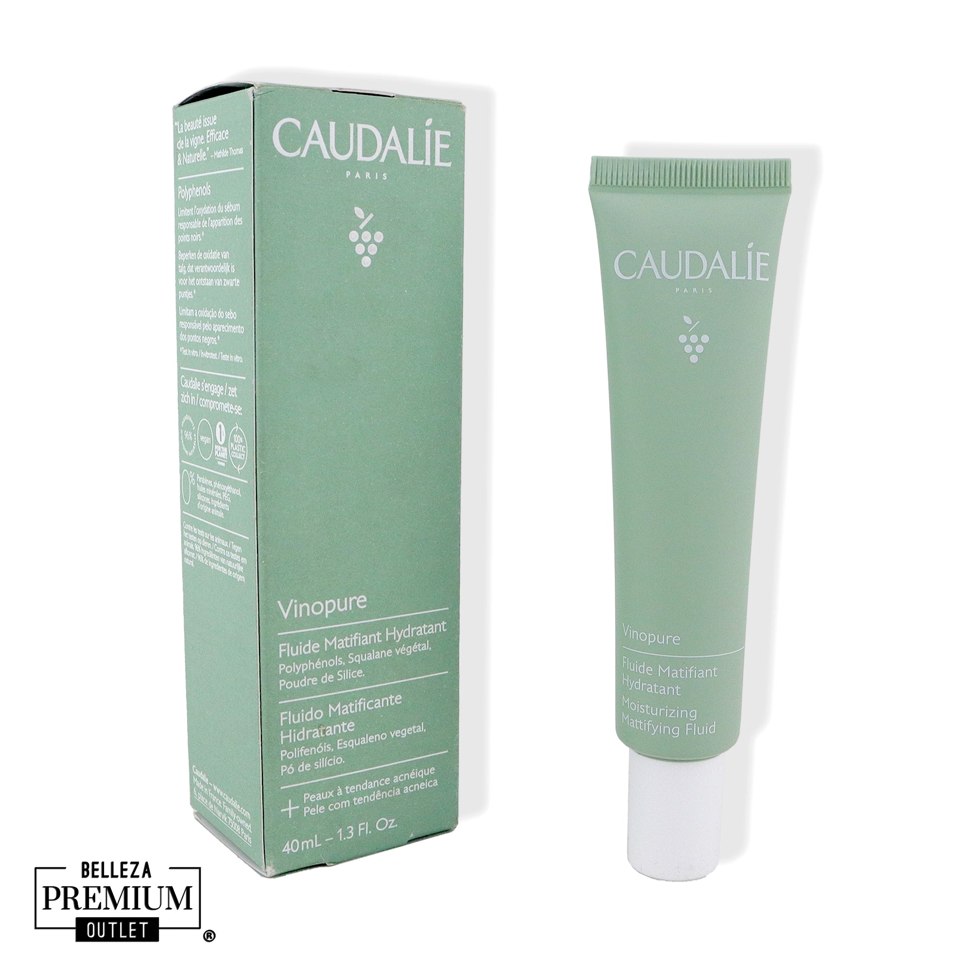 Caudalie Vinopure Fluide Matifiant Hydratant 40ml – Fluido Hidratante Matificante para Piel Mixta a Grasa