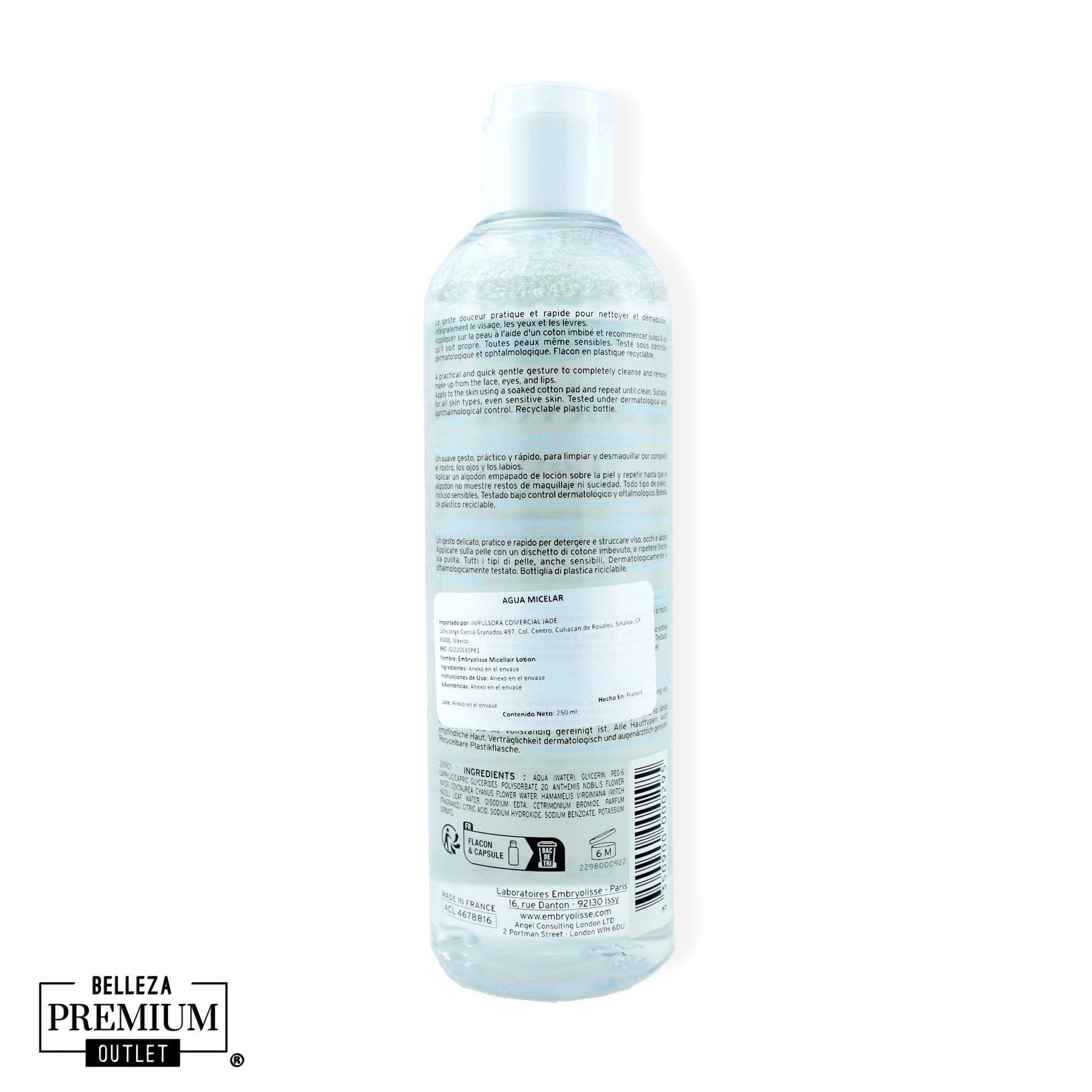 Embryolisse Micellair Lotion – Limpieza Suave, Piel Perfectamente Fresca