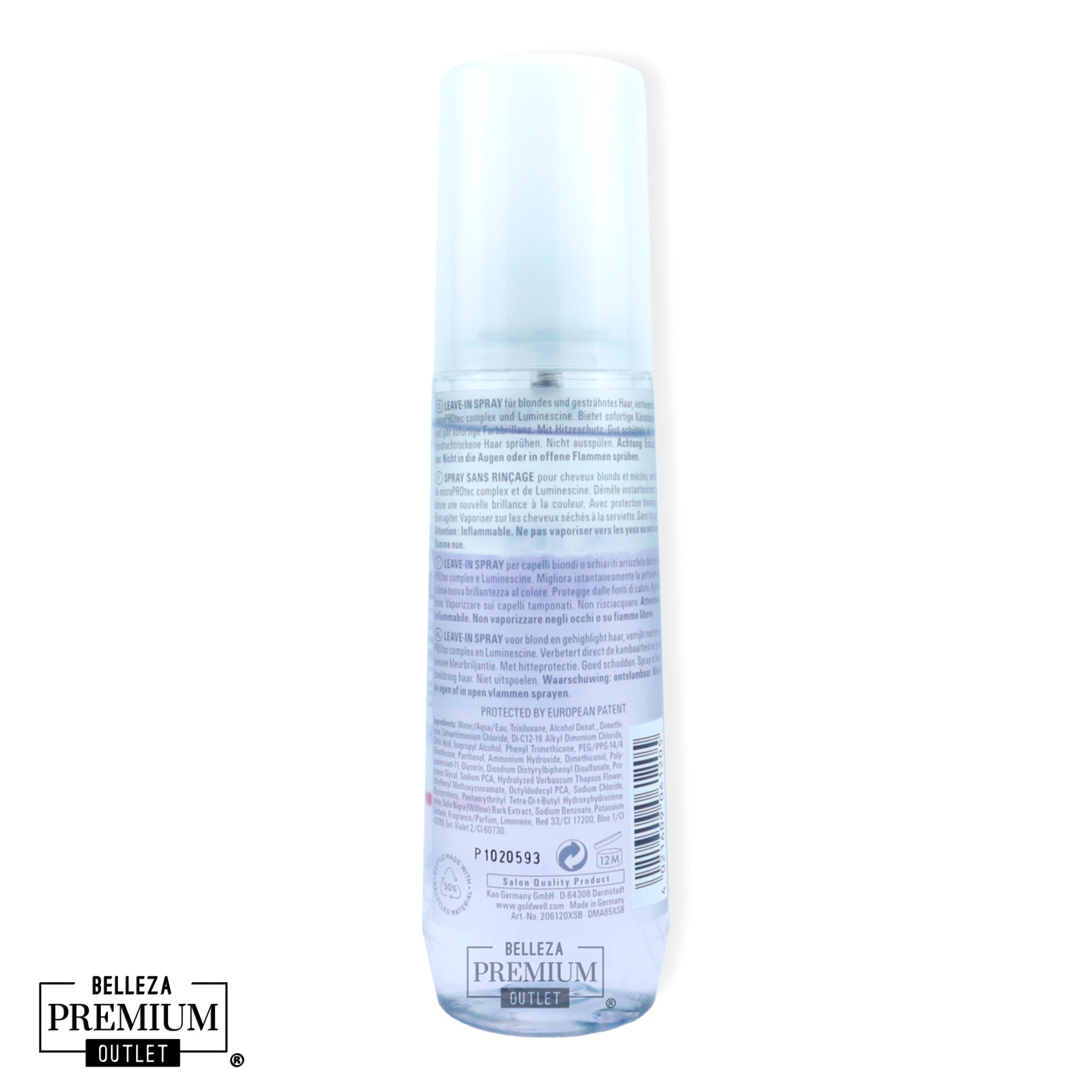 Goldwell DualSenses Bl&Hl Brilliance Serum Spray 150ML-Brillo Instantáneo y Protección para Rubios con Goldwell Brilliance Serum Spray