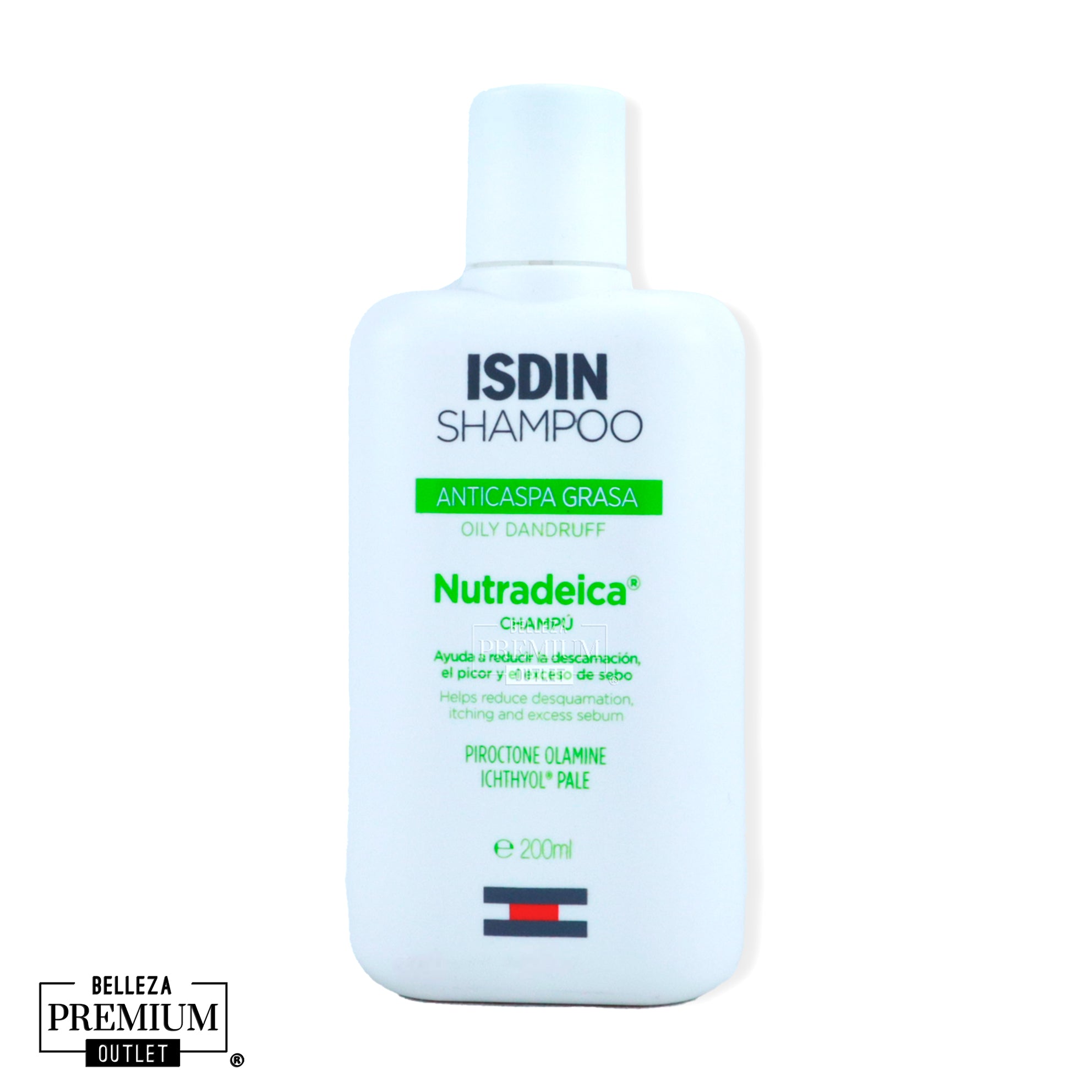 ISDIN Nutradeica Champú Anticaspa Grasa 200ml – Controla la Caspa, el Sebo y el Picor Desde el Primer Uso