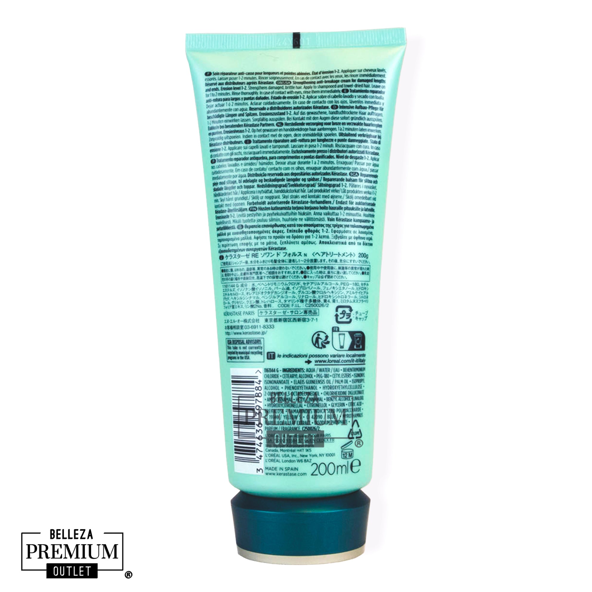 Kérastase Resistance Ciment Anti-Usure 200ml – Concentrado Reparador para Cabello Muy Dañado