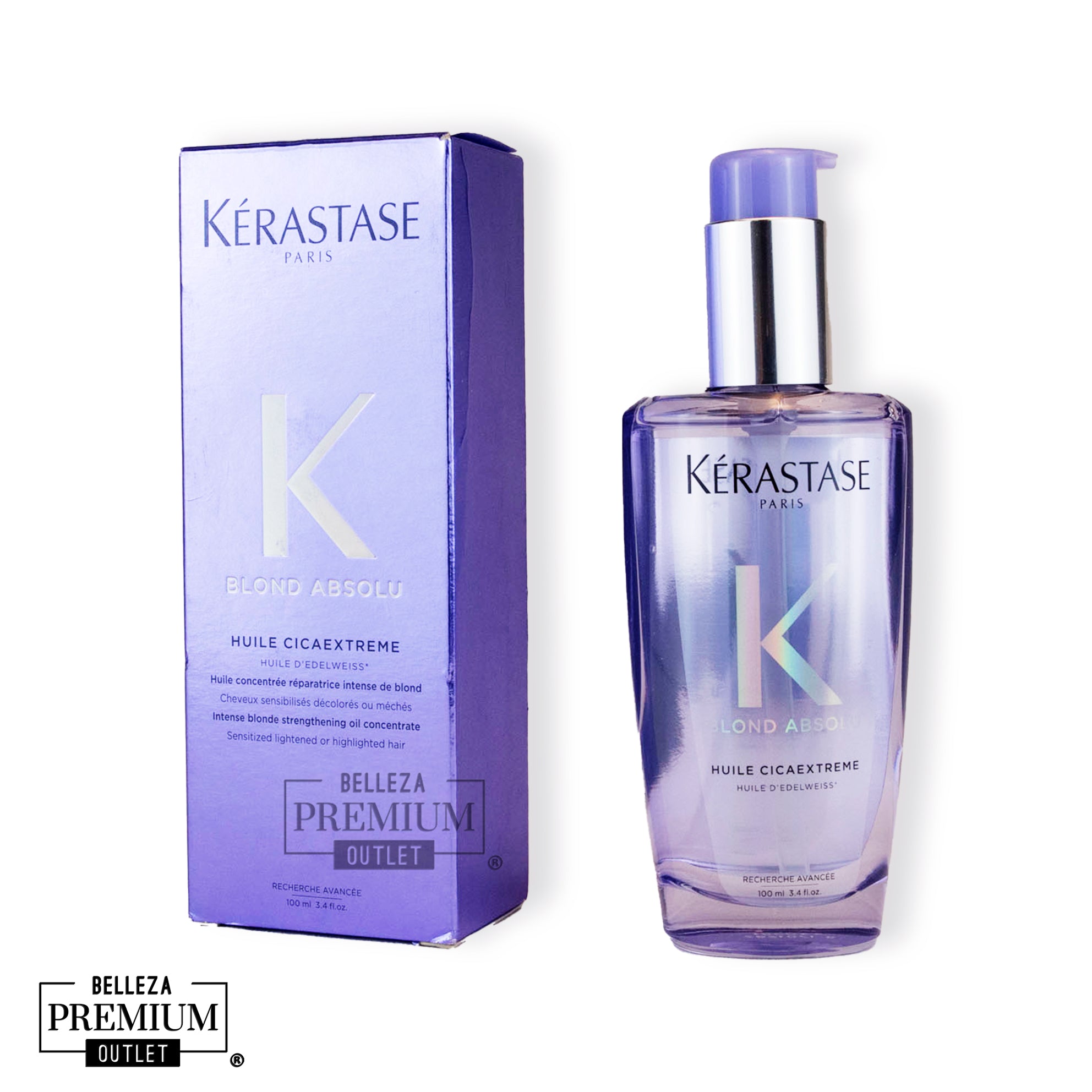 Kérastase Blond Absolu Huile Cicaextreme 100ml – Aceite Reparador y Protector para Cabello Rubio o Tratado Químicamente