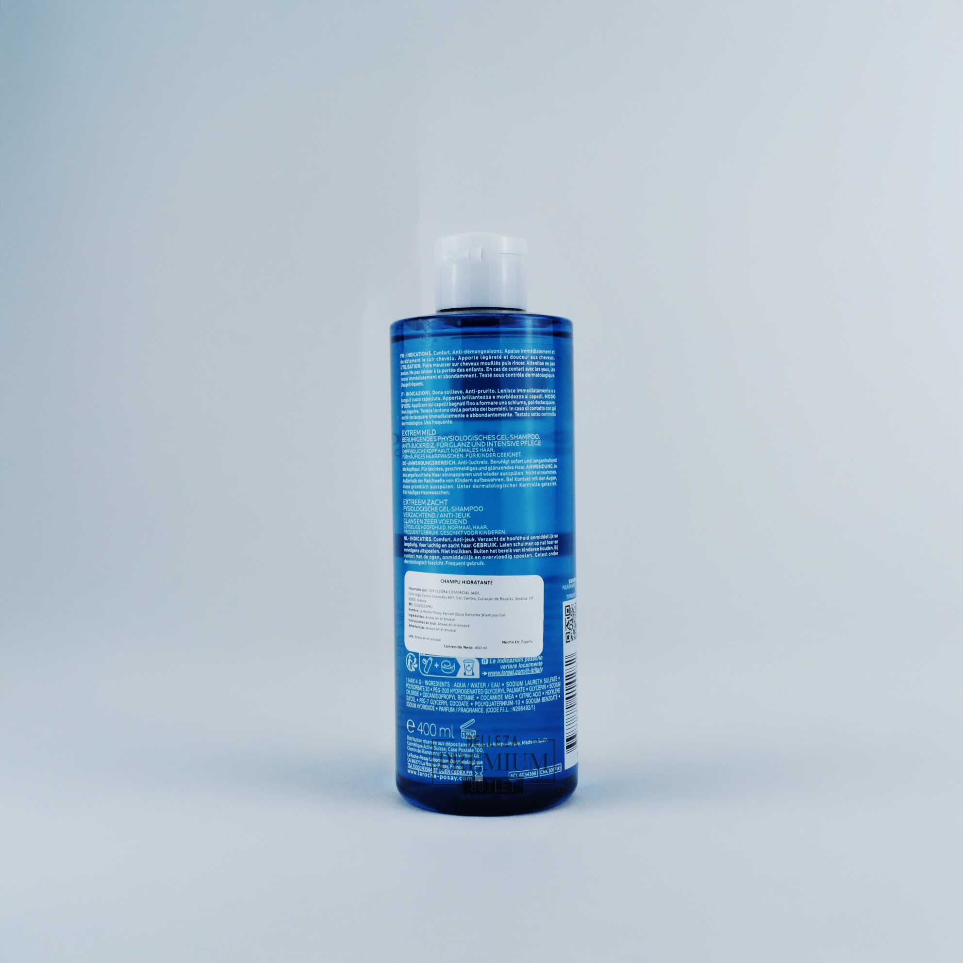 La Roche-Posay Kerium Doux Extreme Shampoo Gel 400ml: Cuidado Capilar Sensacional con Envío Rápido desde tu Especialista en Cuidado de la Piel