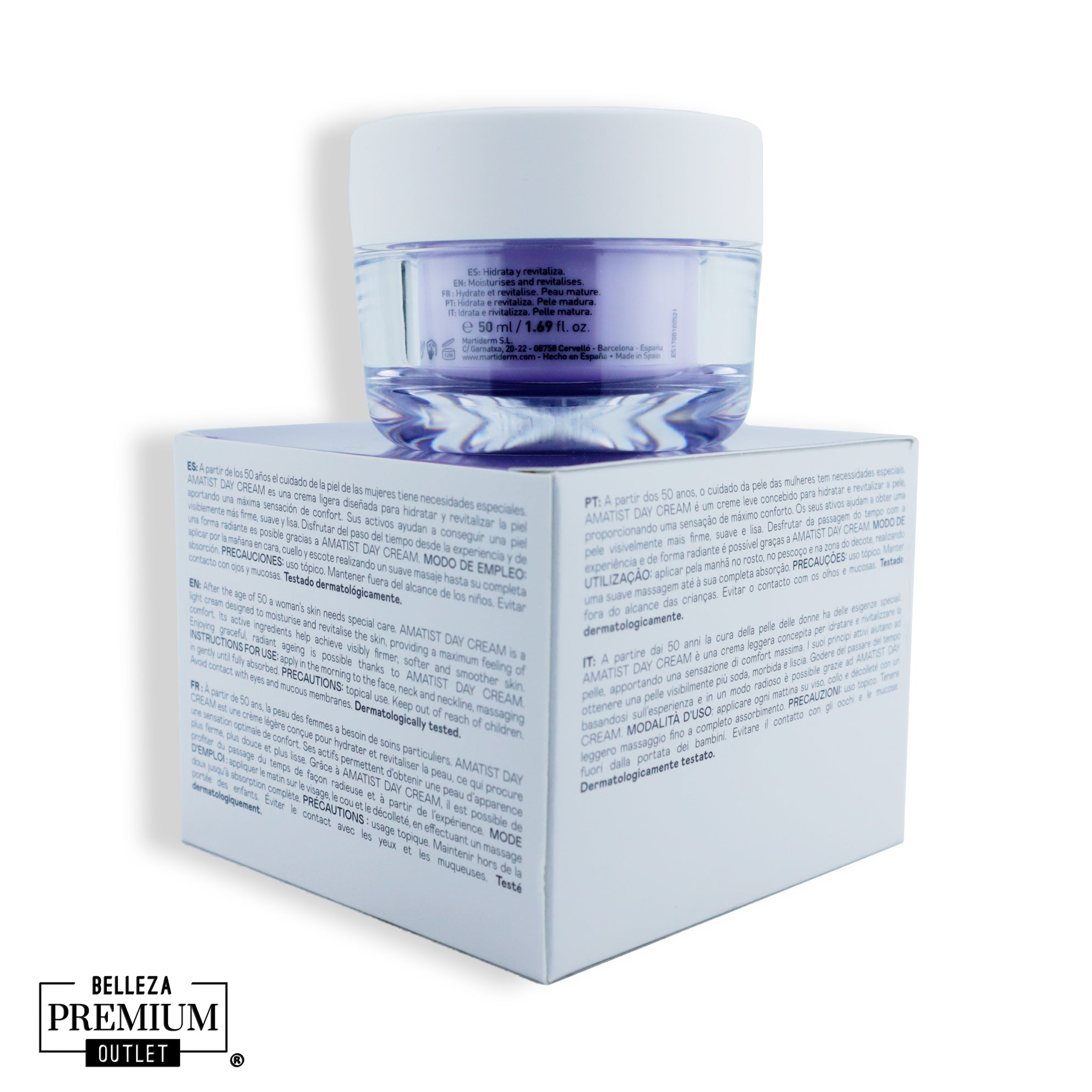 MartiDerm Amatist Day Cream 50ml | Crema Facial Diaria Reafirmante y Protectora