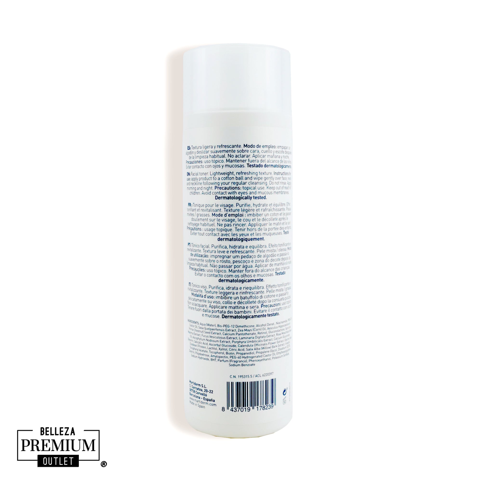 MartiDerm Balancing Toner Piel Mixta a Grasa 200ml | Tónico Regulador de Brillo y Poros