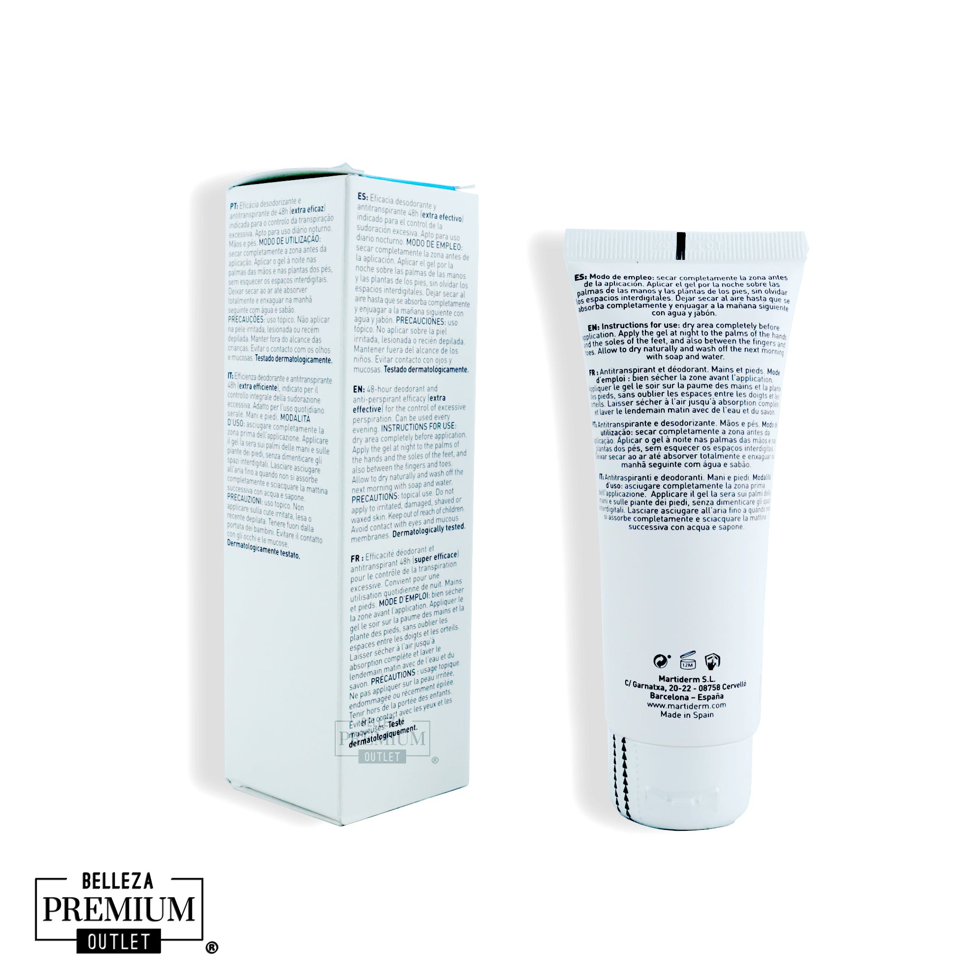 MartiDerm Driosec Gel Manos y Pies 75ml | Control de Sudoración y Confort Duradero