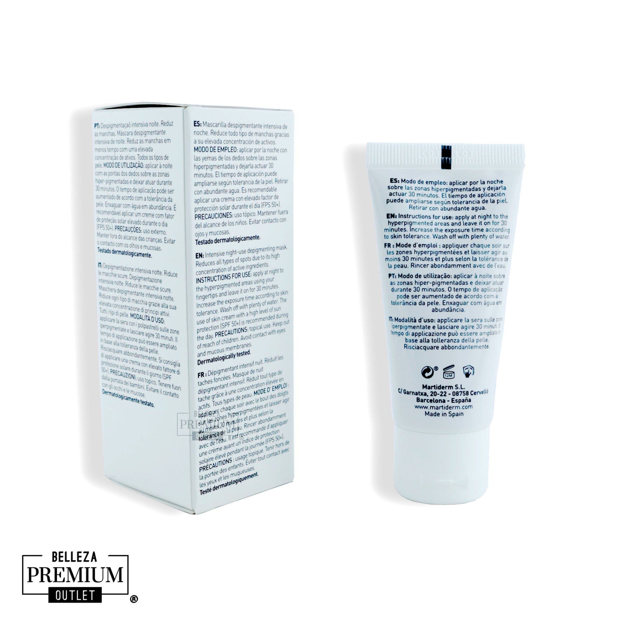 MartiDerm Pigment Zero DSP Mask 30ml | Mascarilla Iluminadora y Despigmentante para una Piel Uniforme y Radiante