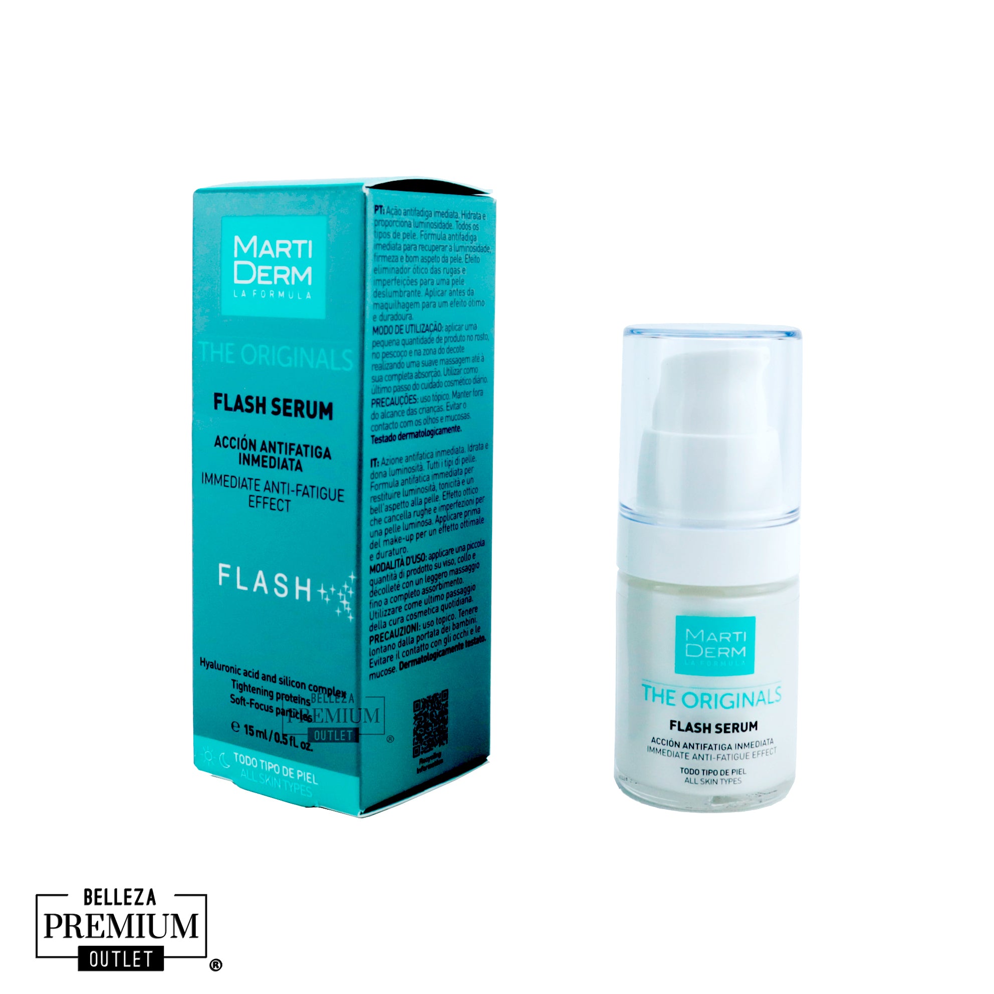 MartiDerm Flash Serum 15ml | Sérum Instantáneo de Luminosidad y Firmeza