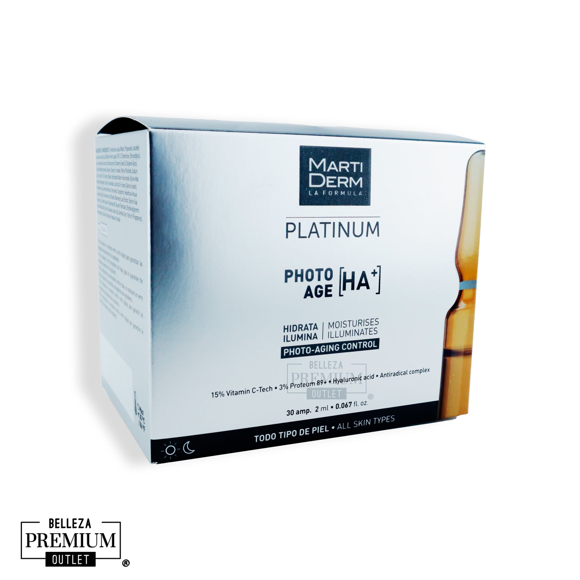 MartiDerm Photo Age HA+ 30 Ampollas | Hidratación Intensiva y Anti-Edad para una Piel Renovada