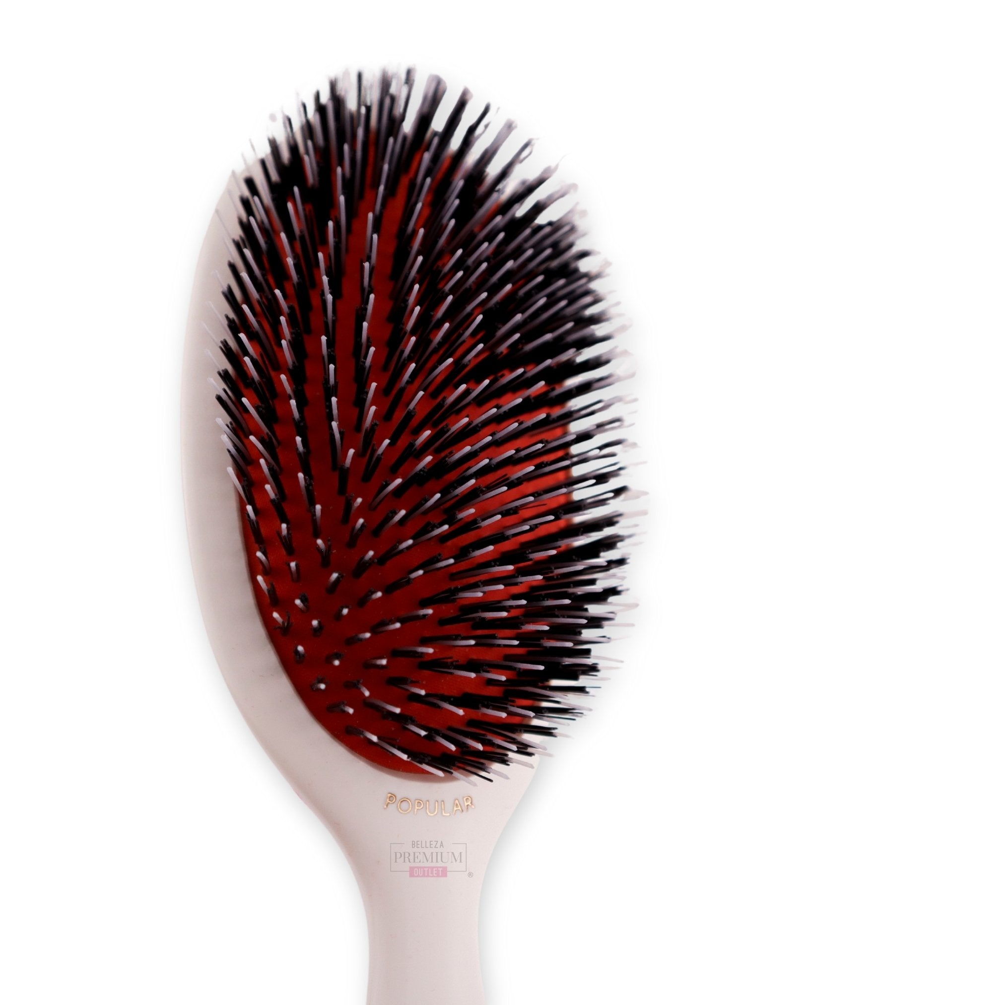 Mason Pearson BN1 Populair Bristle & Nylon Wit | Cepillo Profesional Compacto para Cabello Suave y Brillante