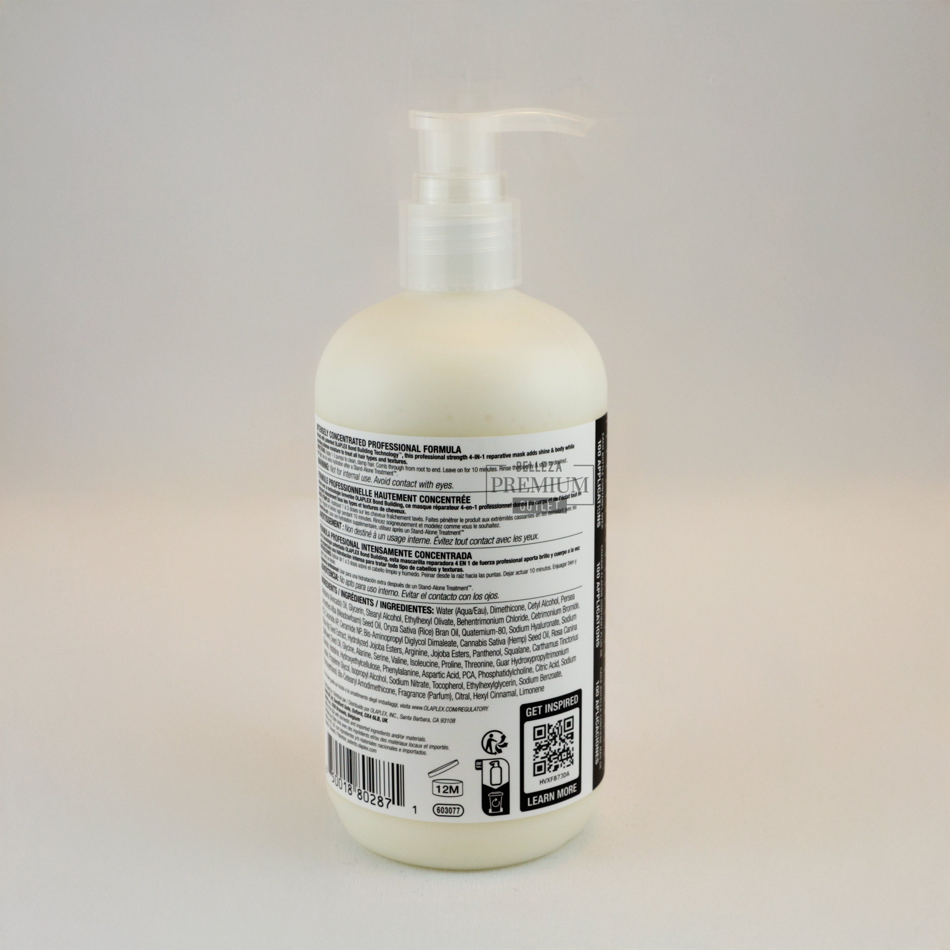 OLAPLEX 4-IN-1 Moisture Mask 370ml – Hidratación Profesional, Reparación Profunda y Brillo Instantáneo