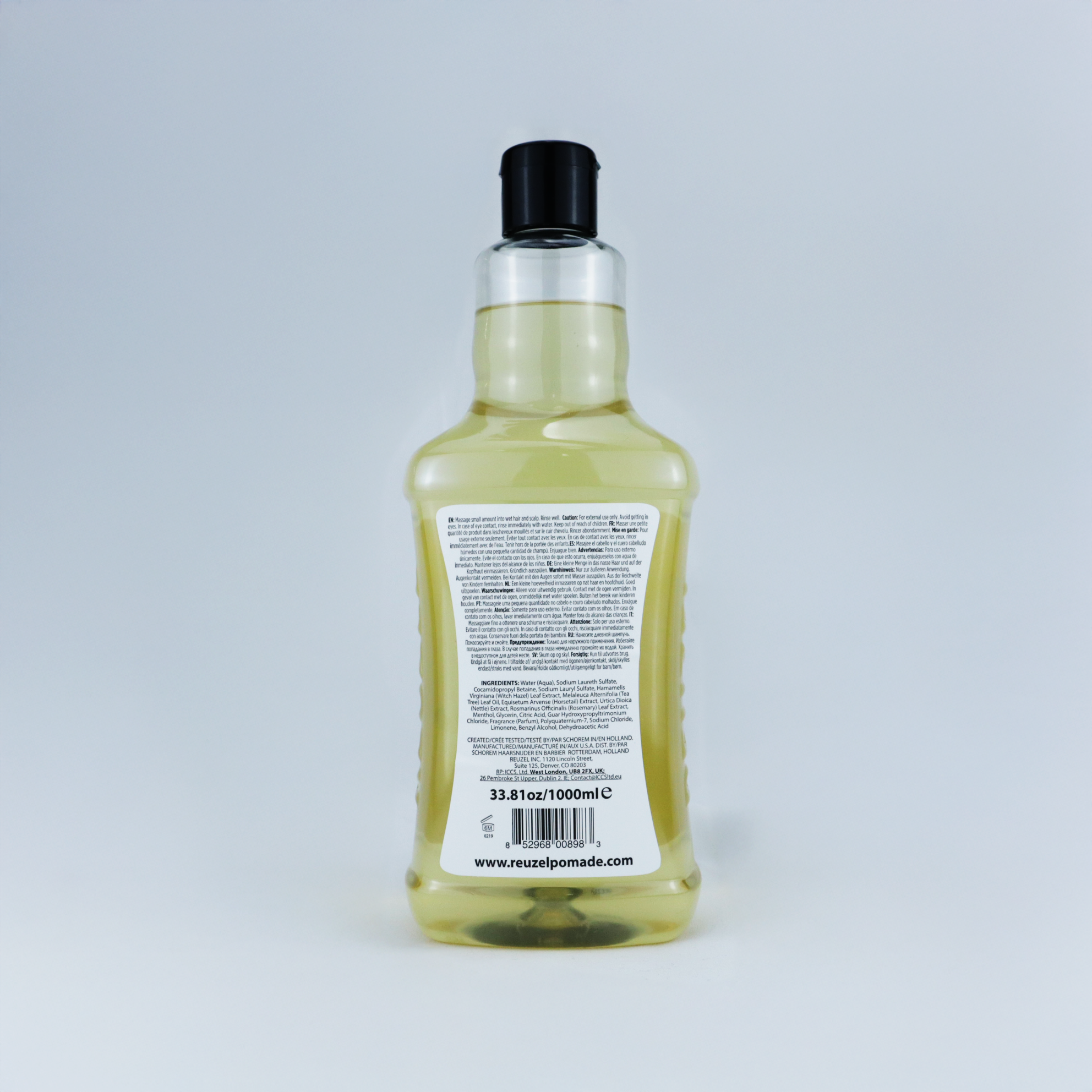 Reuzel 3 en 1 Tea Tree Shampoo – Limpieza completa para cabello, cuerpo y rostro