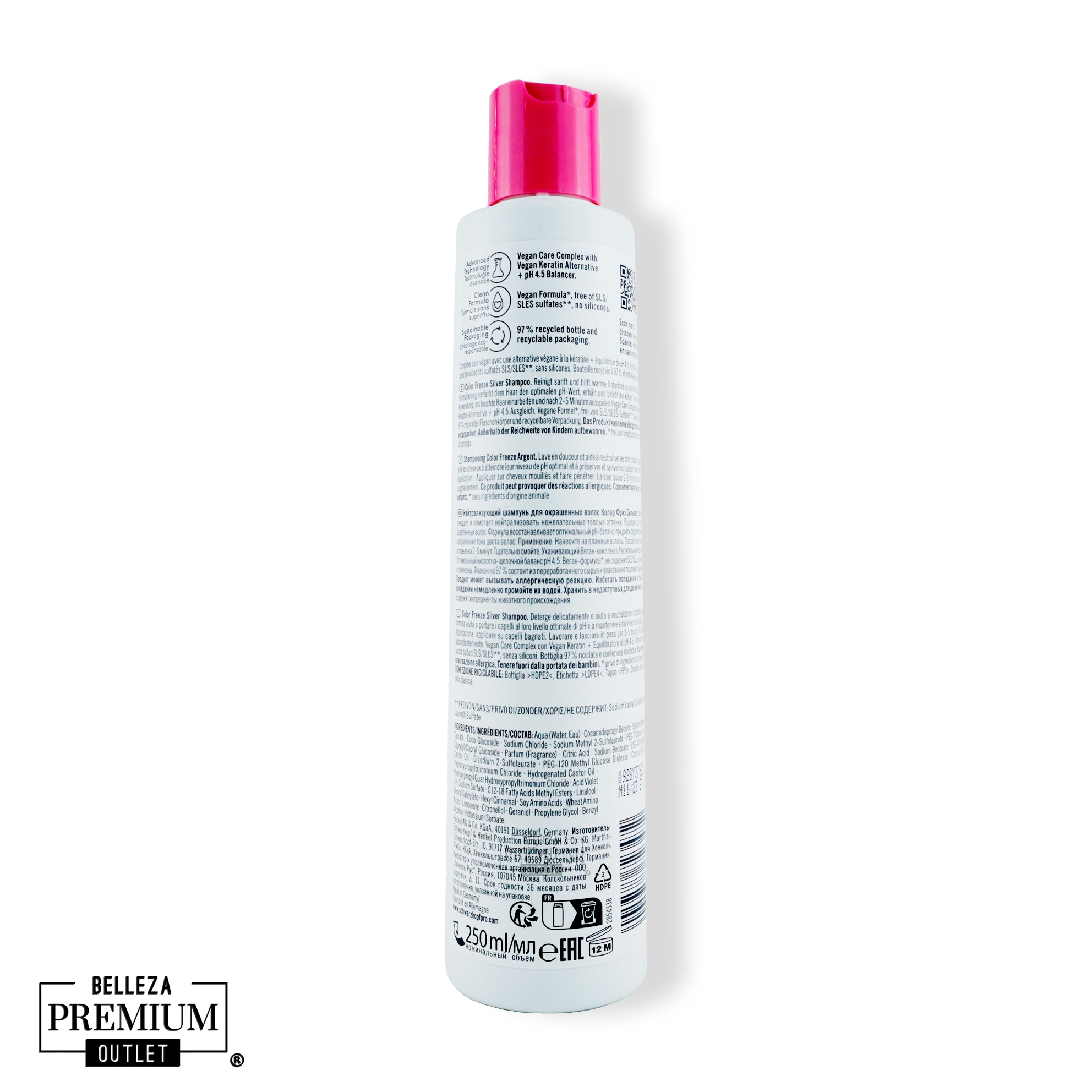 Schwarzkopf Professional BC Color Freeze Silver Shampoo 250ml