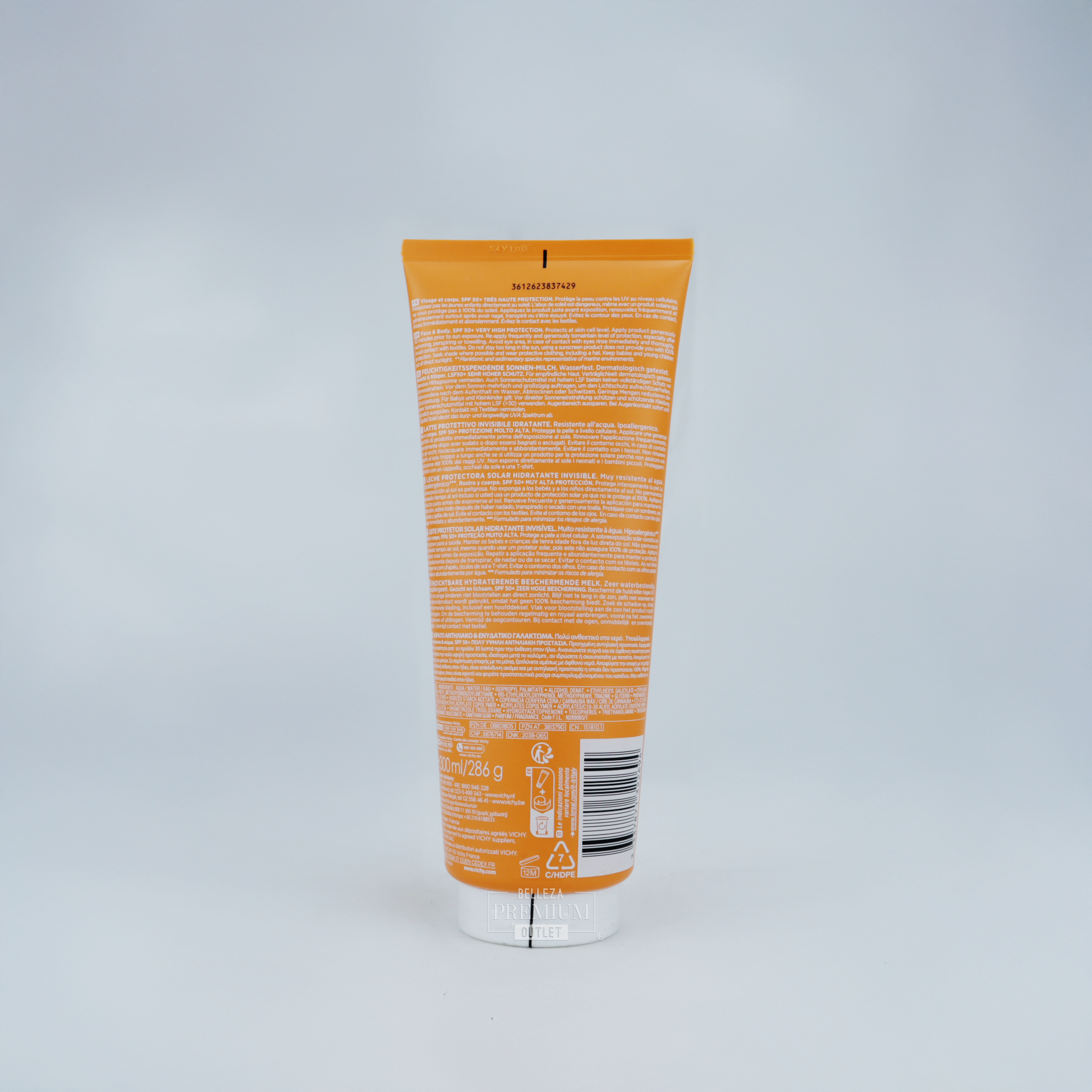 Vichy Capital Soleil Fresh Milk SPF 50+ – Leche Solar Hidratante y Ultra-Fresca con Alta Protección (300ml)