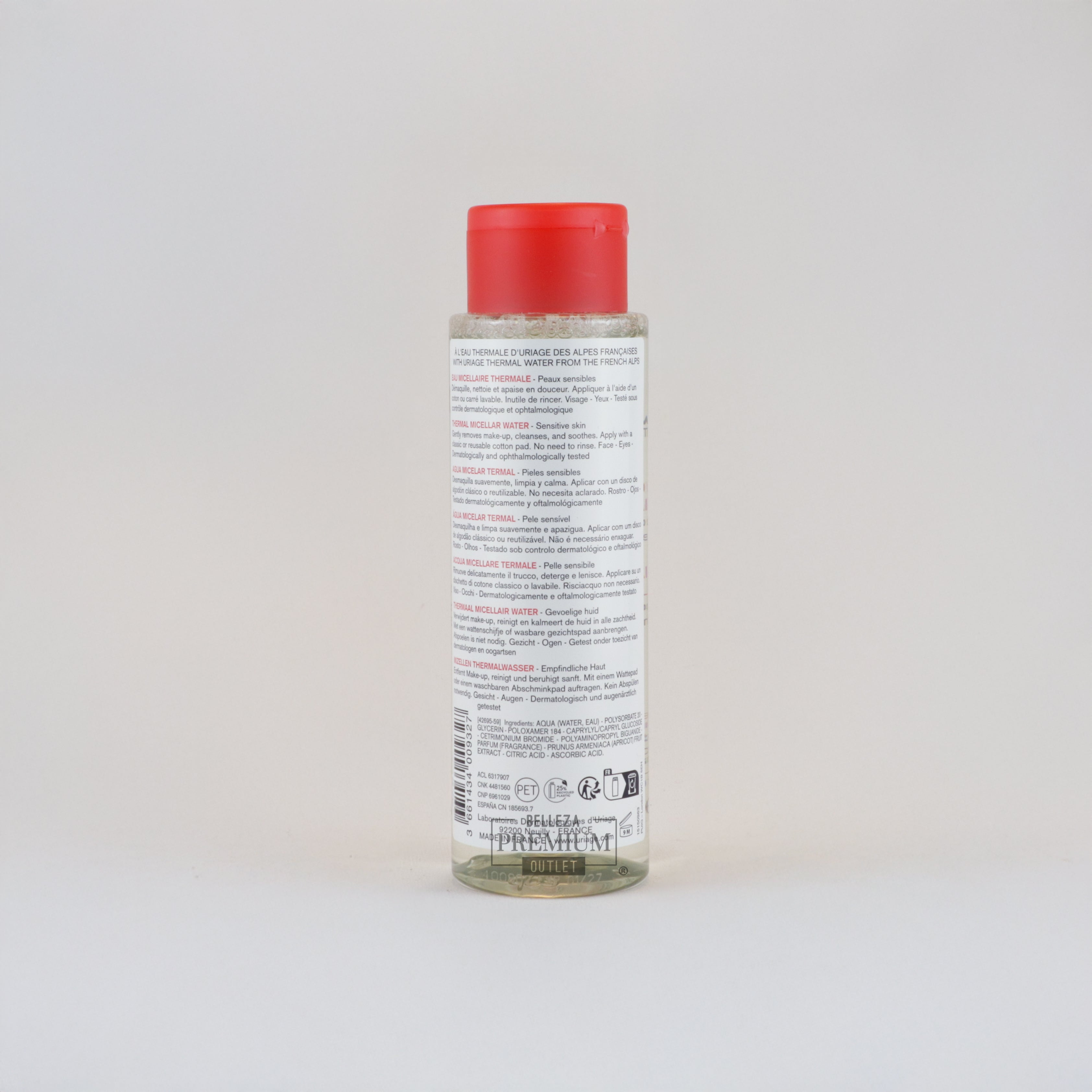 URIAGE THERMAL MICELLAR WATER ROSA 250ML: Limpieza Ultra Suave para Piel Sensible con el Poder del Agua Termal