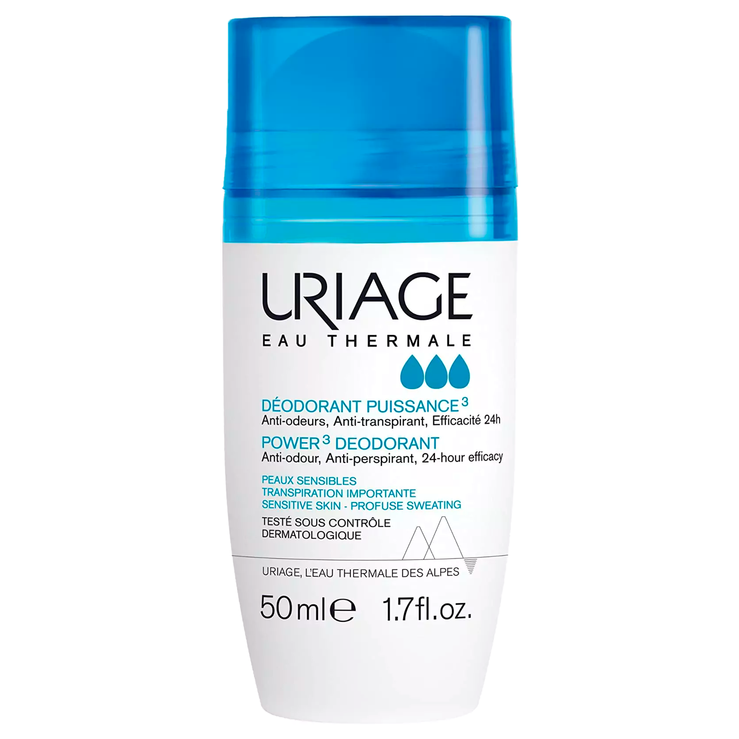Uriage Deo Power 3 Roll-On 50ml – Protección Duradera y Frescura Total