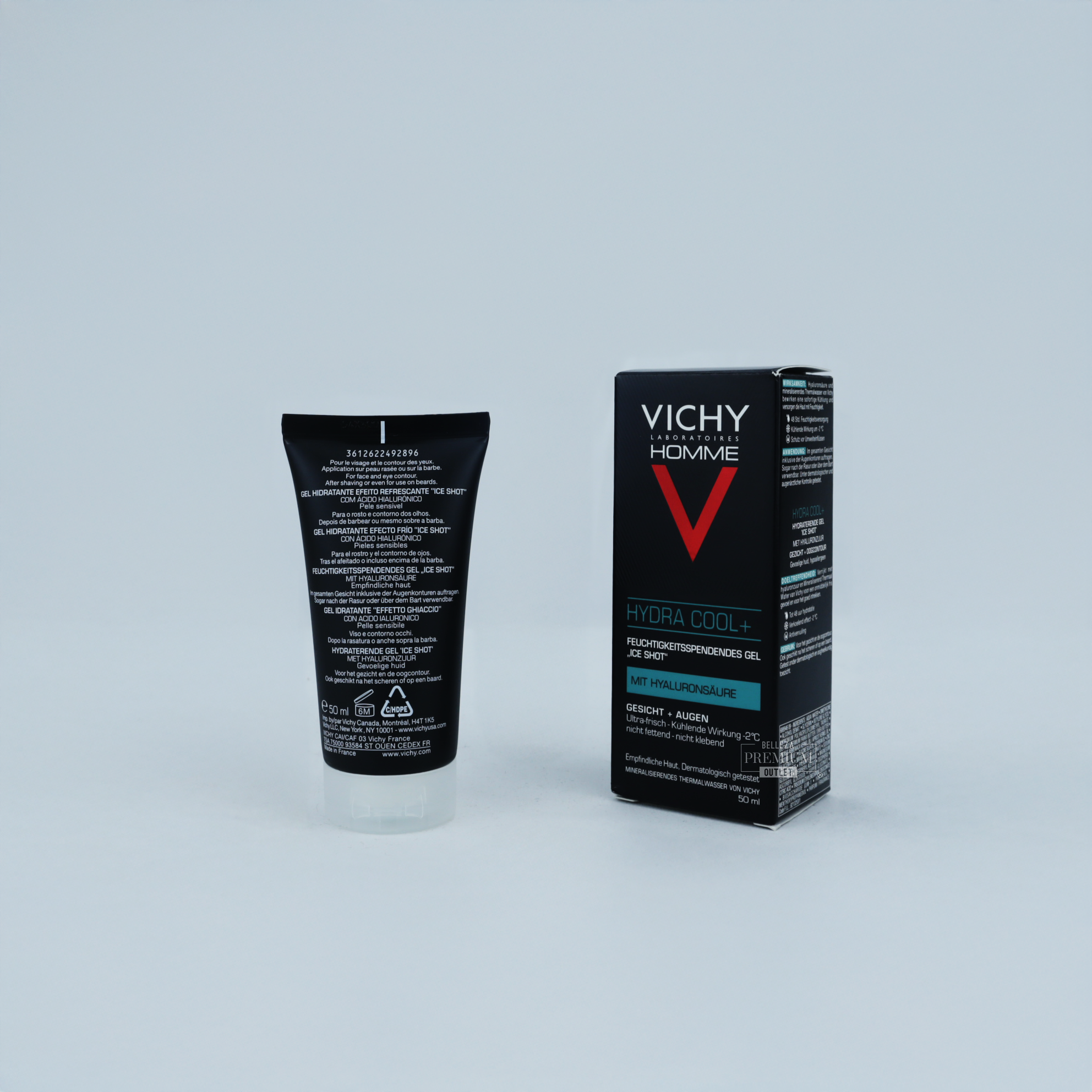 Vichy Homme Hydra Cool+ Shower Gel 50ml – Gel de Ducha Refrescante 3 en 1 para Hombres