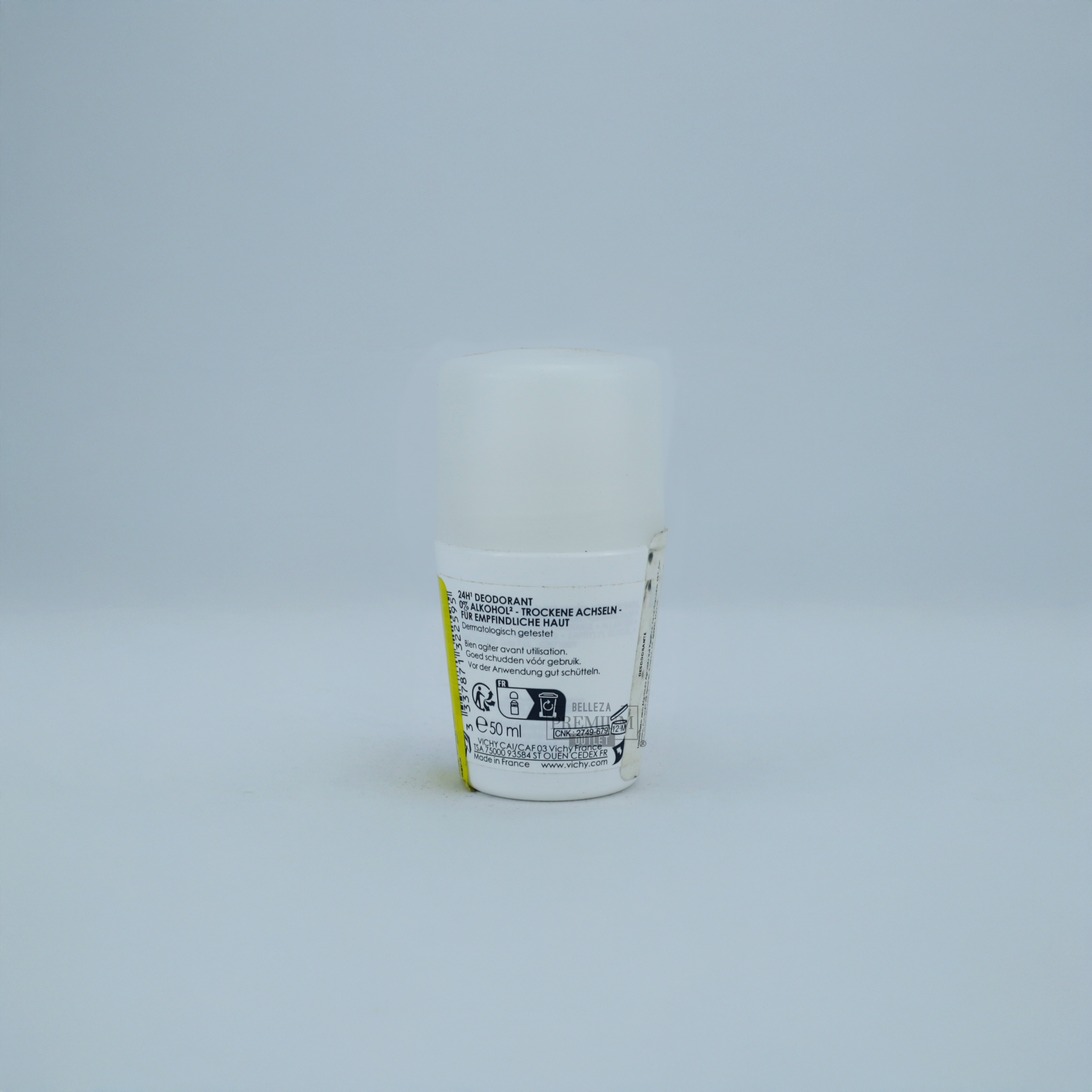 Vichy Desodorante 0% Alcohol 24h – Protección Suave y Eficaz para Pieles Sensibles (50ml)