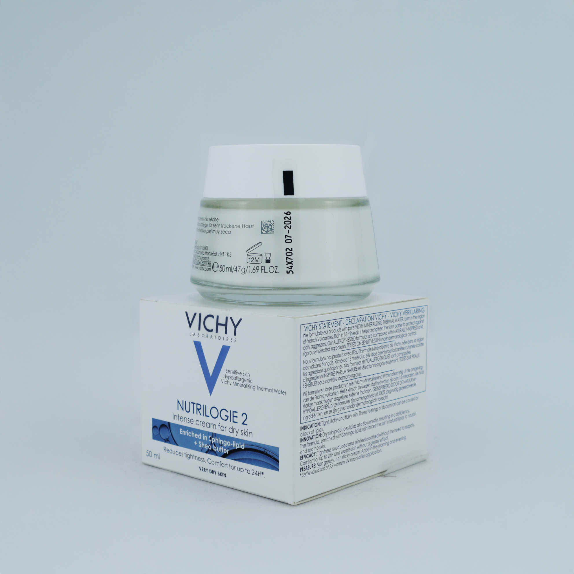 Vichy Nutrilogie 2 50ml – Crema Nutritiva Profunda para Piel Muy Seca y Sensible