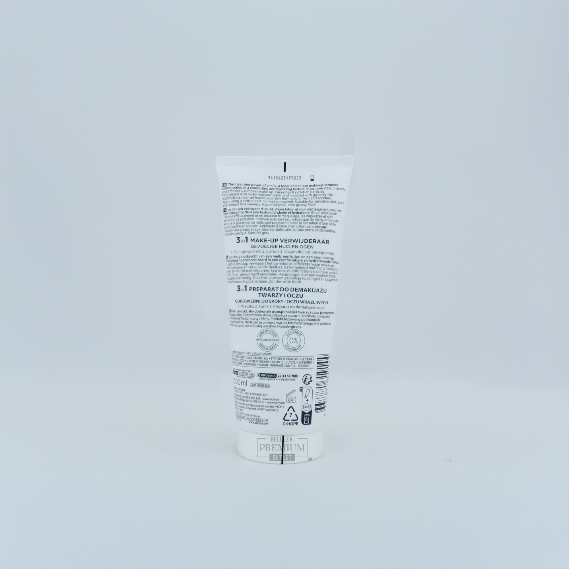 Vichy Pureté Thermale 3 en 1 One Step Cleanser 200ml – Limpiador Todo en Uno para Piel Sensible