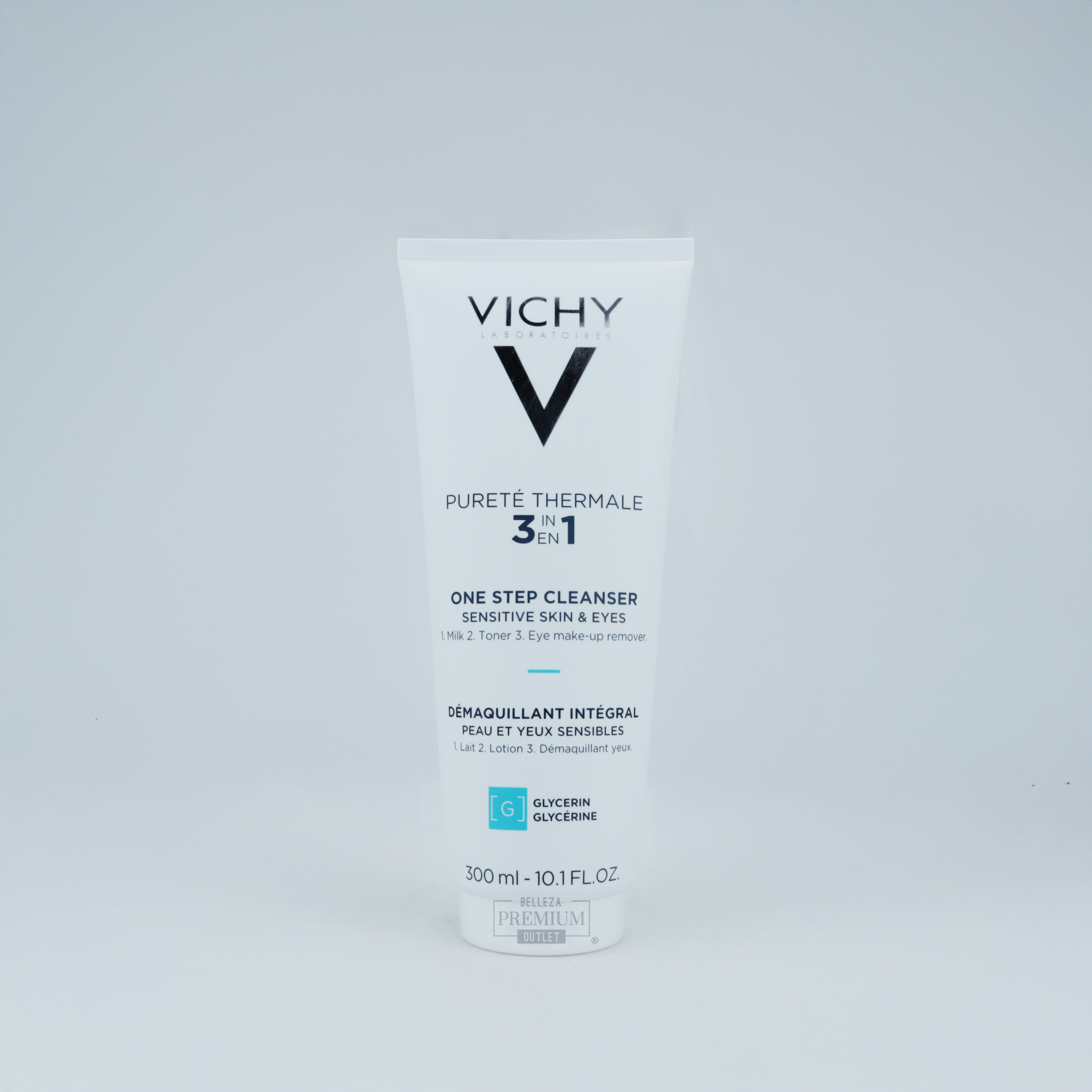 Vichy Pureté Thermale 3 en 1 One Step Cleanser 300ml – Limpiador, Desmaquillante y Tónico para Piel Sensible