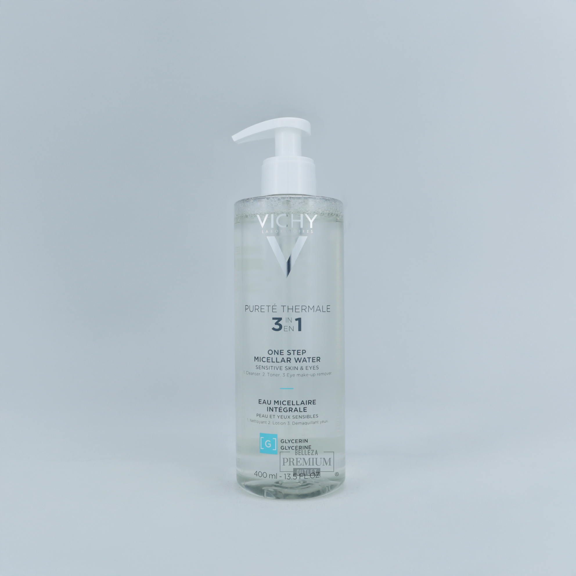 Vichy Pureté Thermale Mineral Micellar Water Sensitive Skin 400ml – Agua Micelar Mineral para Piel Sensible