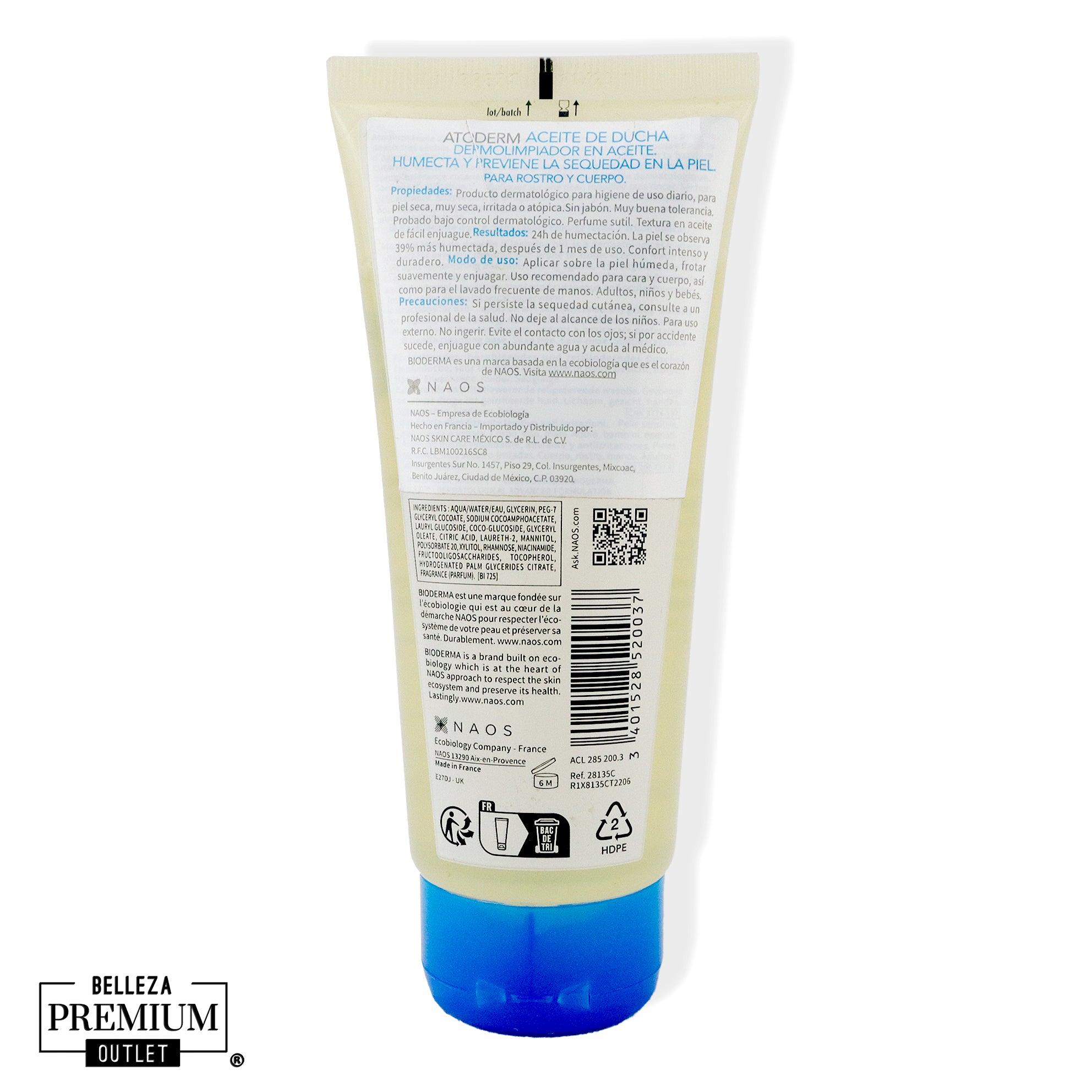 Bioderma Atoderm Huile de Douche 100ml – Aceite de Ducha Nutritivo y Protector para Piel Seca