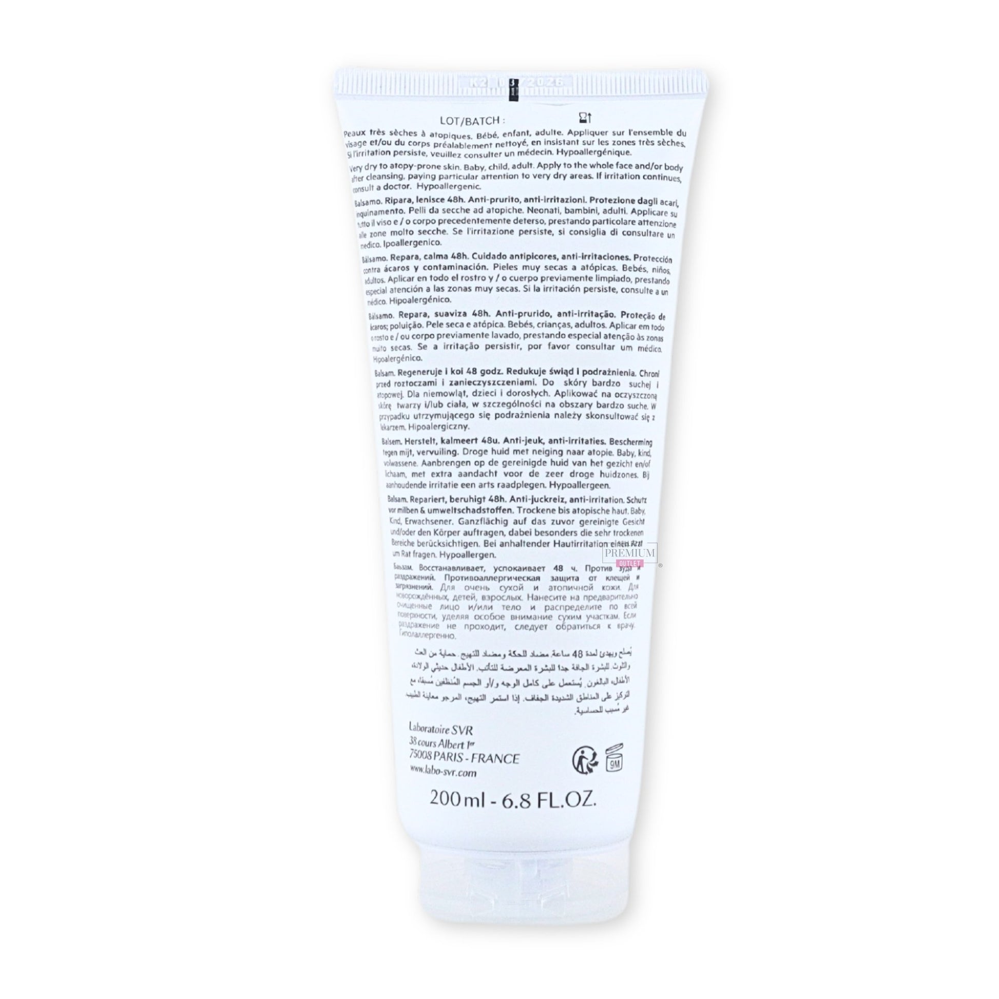 SVR Topialyse Baume Protect+ 200ml: La Eficaz Solución para una Piel Intensamente Protegida y Restaurada