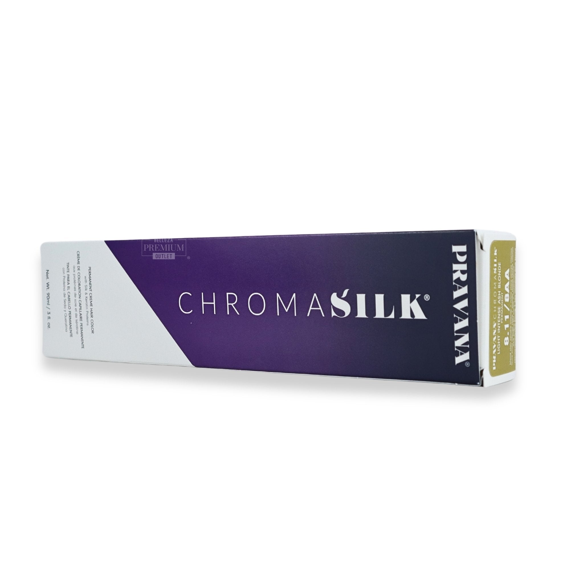 PRAVANA CHROMASILK Creme Light Ash Blonde 8.11/8AA 90ml: El Tinte Perfecto para un Rubio Ceniza Claro y Radiante