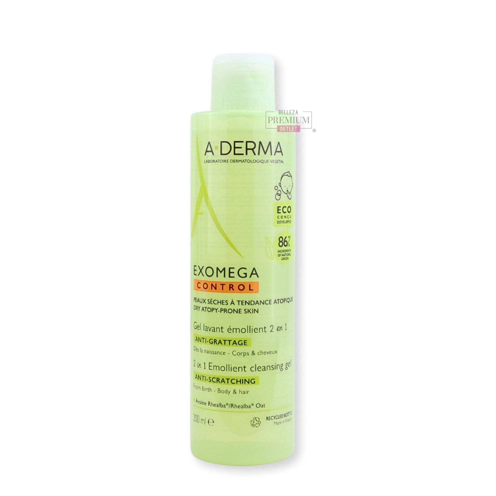 Aderma EXOMEGA Control 2 in 1 Emollient Cleansing Gel 200ml: Magnífico gel para pieles atópicas que dejará sensación de calma