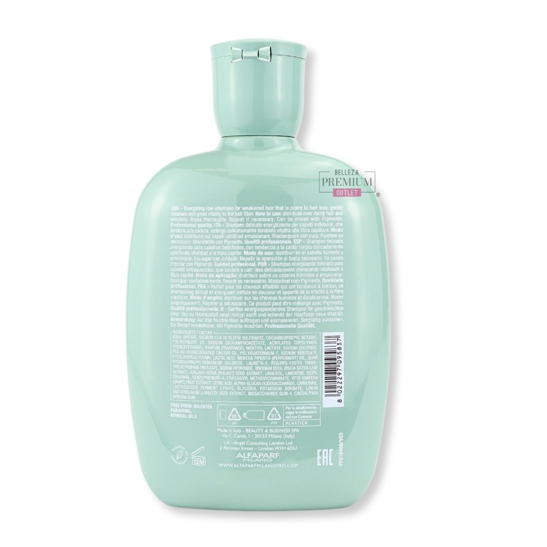 ALFAPARF SHAMPOO 250ML SDL ENERGIZING LOW: El Vibrante Impulso de Energía para Tu Cabello