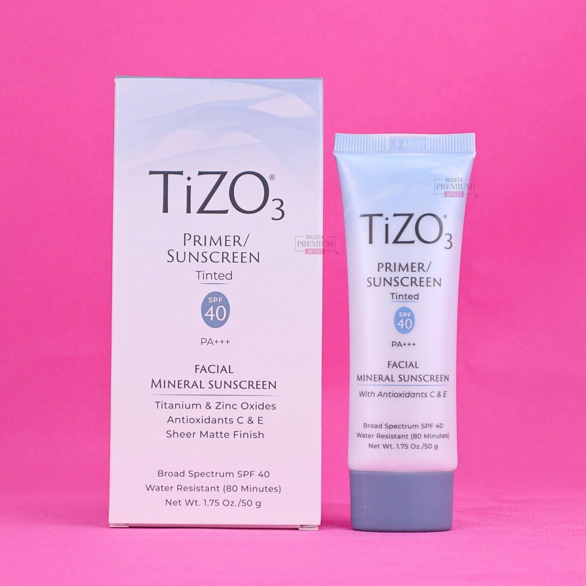 TiZO 3 Primer/Sunscreen con Color SPF 40 PA+++ 50g: El Protector Solar Poderoso que Une Protección y Cobertura para una Piel Radiante