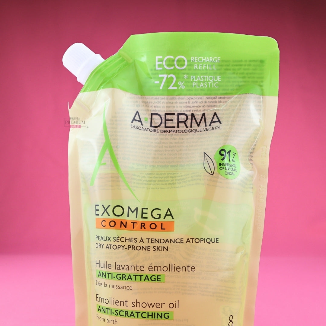 Aderma EXOMEGA Control Emolliërende Reinigingsolie 500ml Refill SE DERRAMA