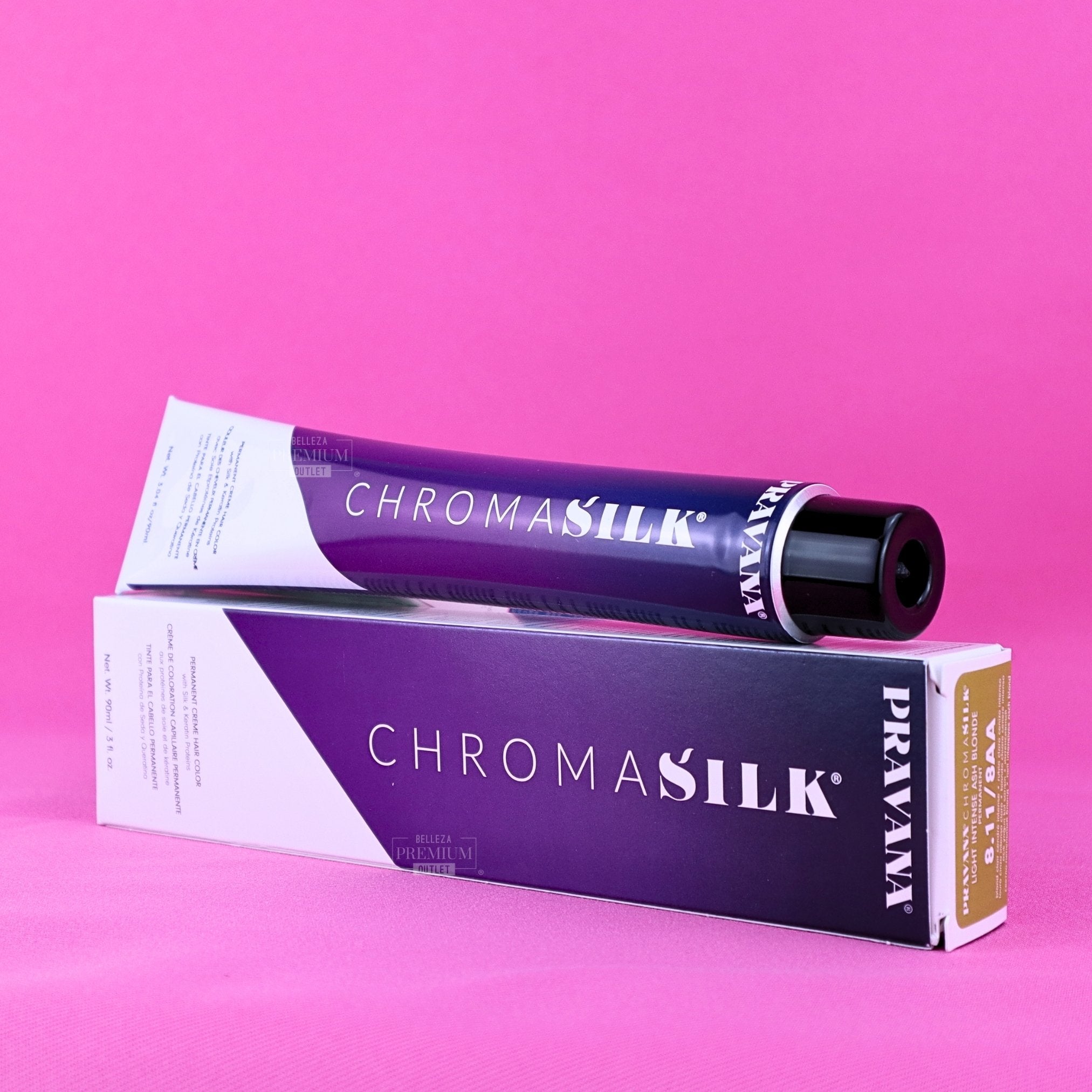 PRAVANA CHROMASILK Creme Light Ash Blonde 8.11/8AA 90ml: El Tinte Perfecto para un Rubio Ceniza Claro y Radiante