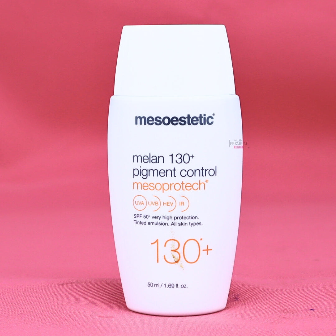 DUO PROTECCIÓN: Mesoestetic Protector Solar Pigment Control Mesoprotech Melan 130 50ml SIN CAJA (2 PIEZAS)